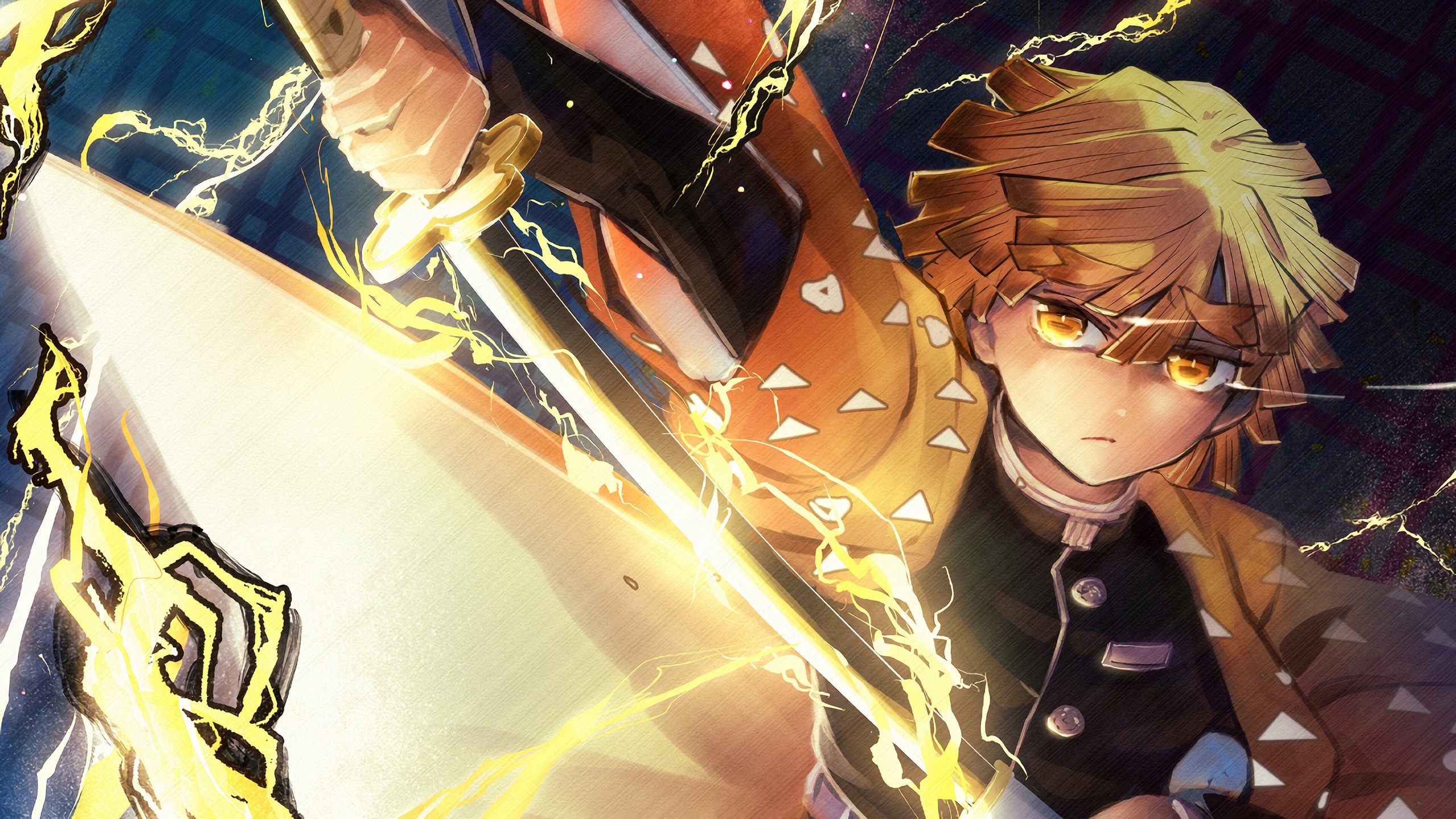 Wallpaper / Kimetsu no Yaiba, Zenitsu Agatsuma, anime free download