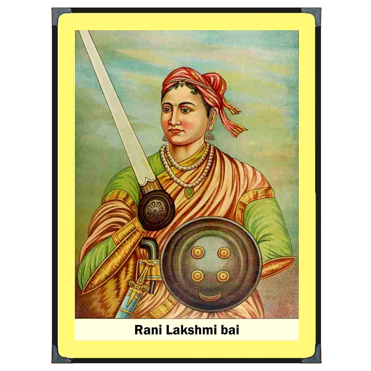Buy Rani Lakshmi Bai Photo 8mm Wood and Glossy Beading Photo Frames A5 Size (9 X 6) Online at Low Prices in India