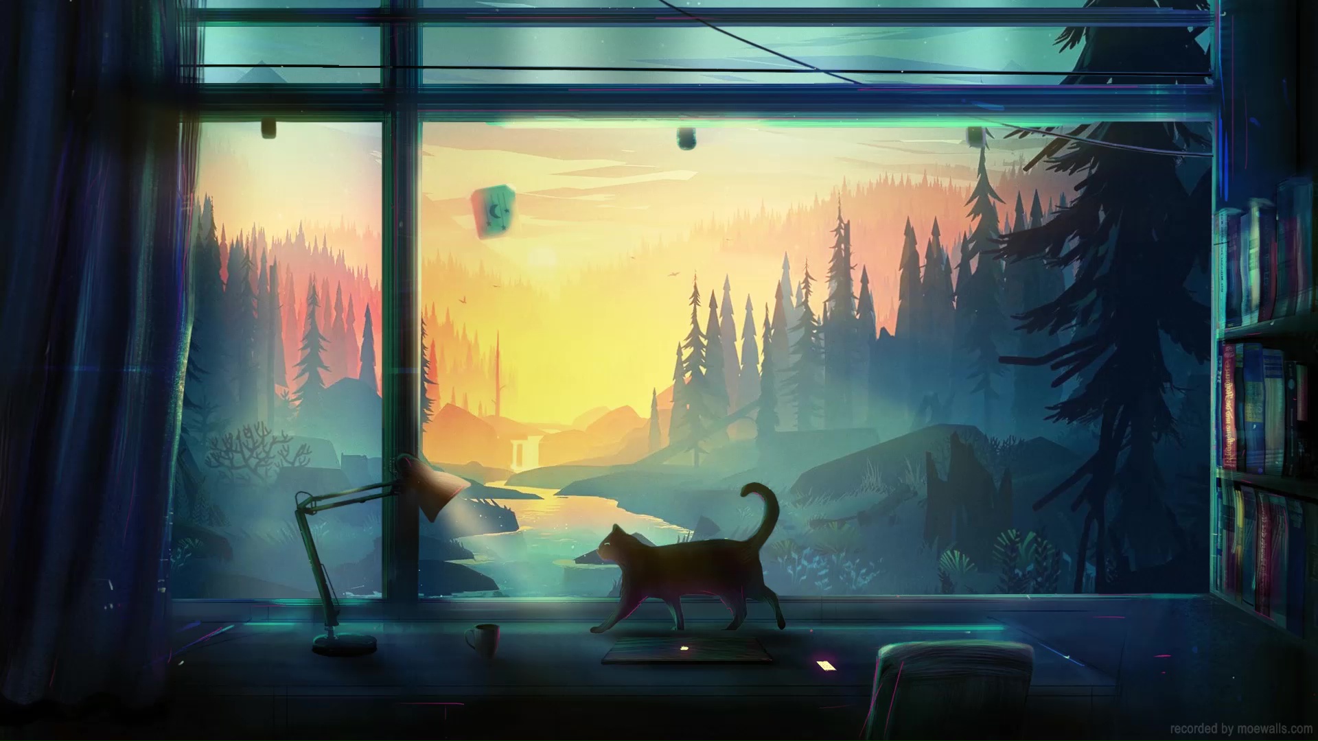 Cat Looking At Cyberpunk City In The Rain Live Wallpaper - MoeWalls on Make  a GIF