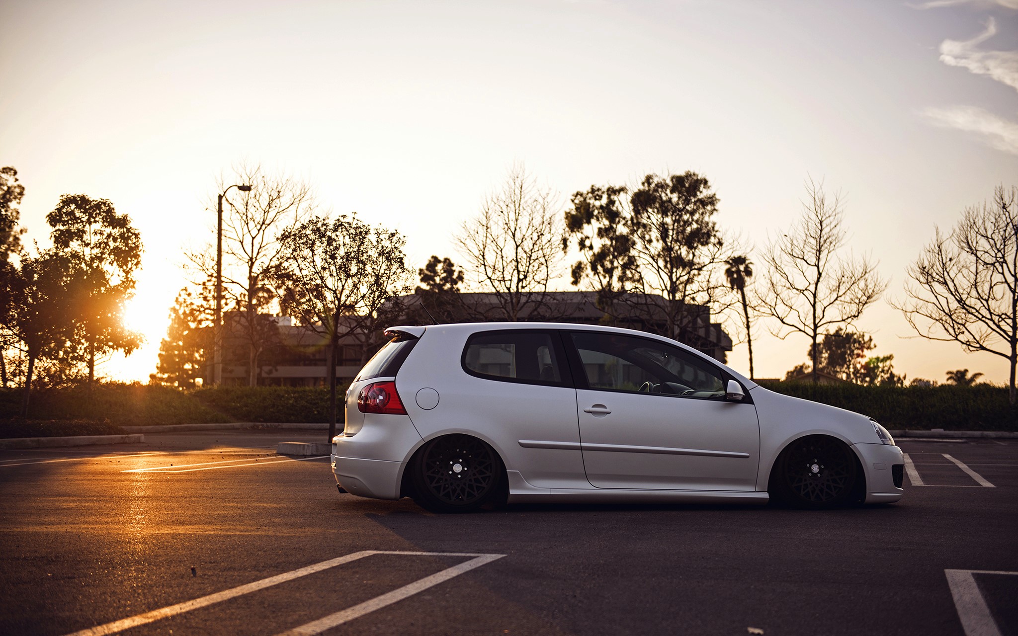 golf MK5 GTI stance, Volkswagen, White, Parking Gallery HD Wallpaper