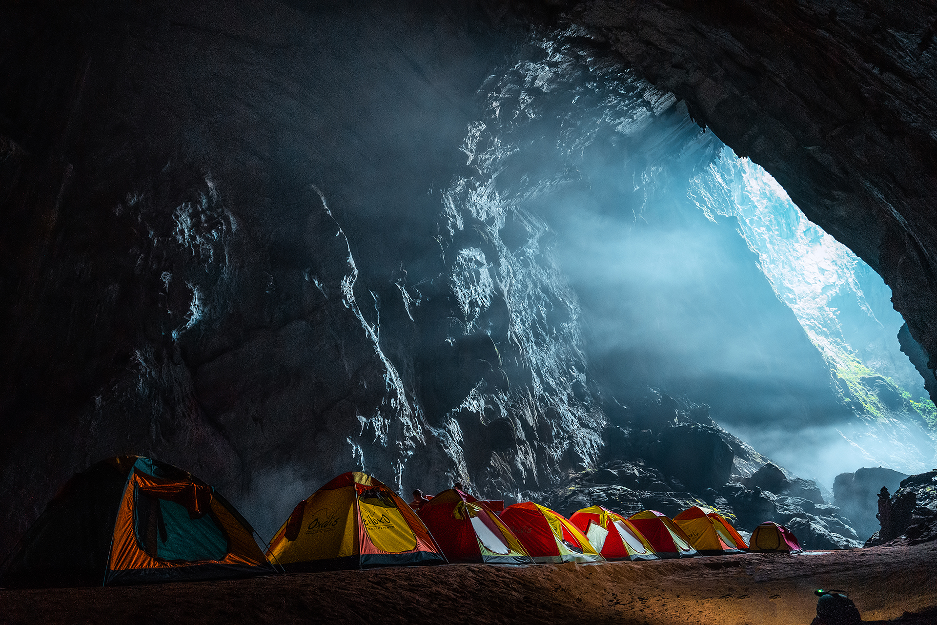 Wallpaper, Vietnam, outdoors, cave, nature, Hang Son Doong, landscape, Asia, camp, tent 1920x1280