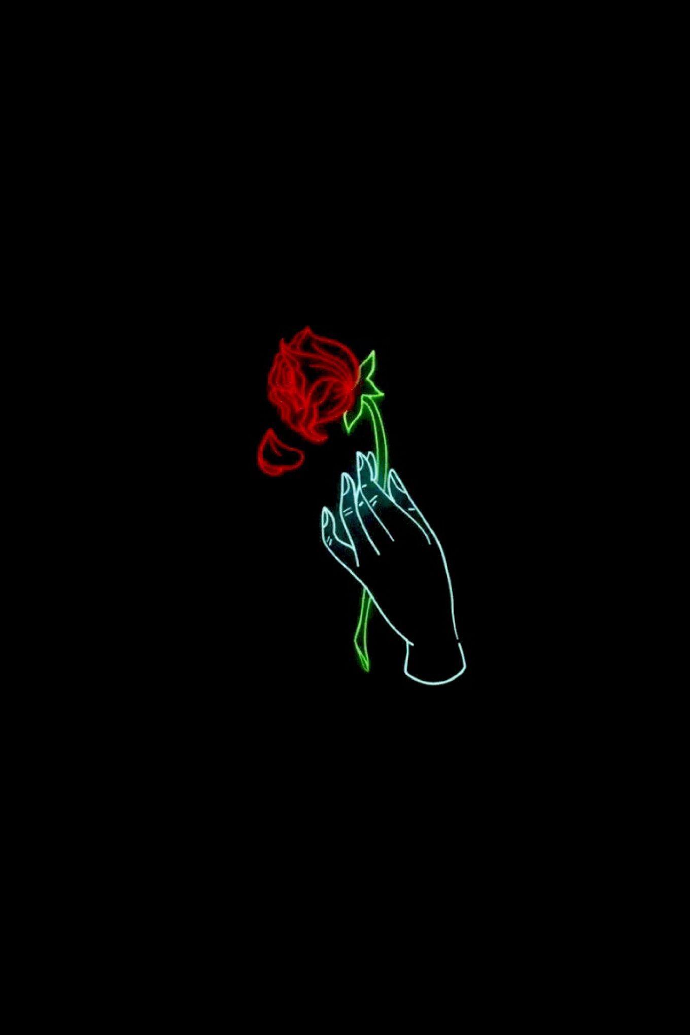 Black Aesthetic Rose Wallpaper
