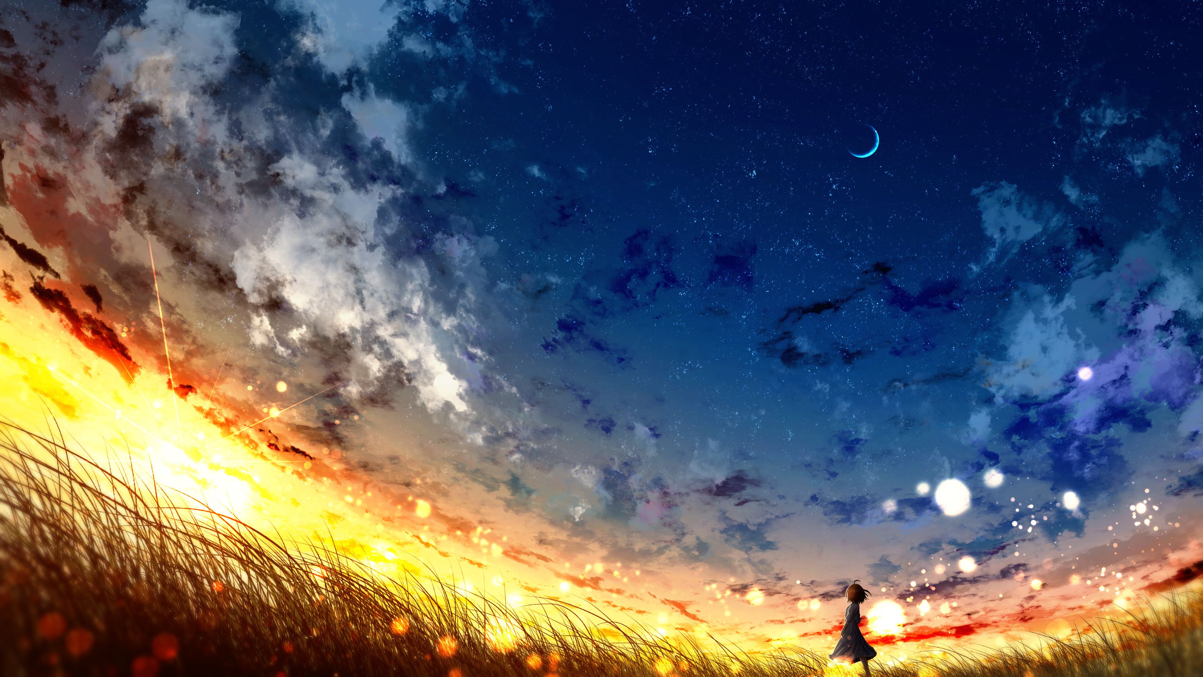 Free download Sunset Sky Anime Scenery 4K Wallpaper 61035 [3840x2160] for your Desktop, Mobile & Tablet. Explore Anime Sunset 4K Vertical Wallpaper. Anime Wallpaper 4K, 4K Anime Wallpaper, 4K Anime Wallpaper