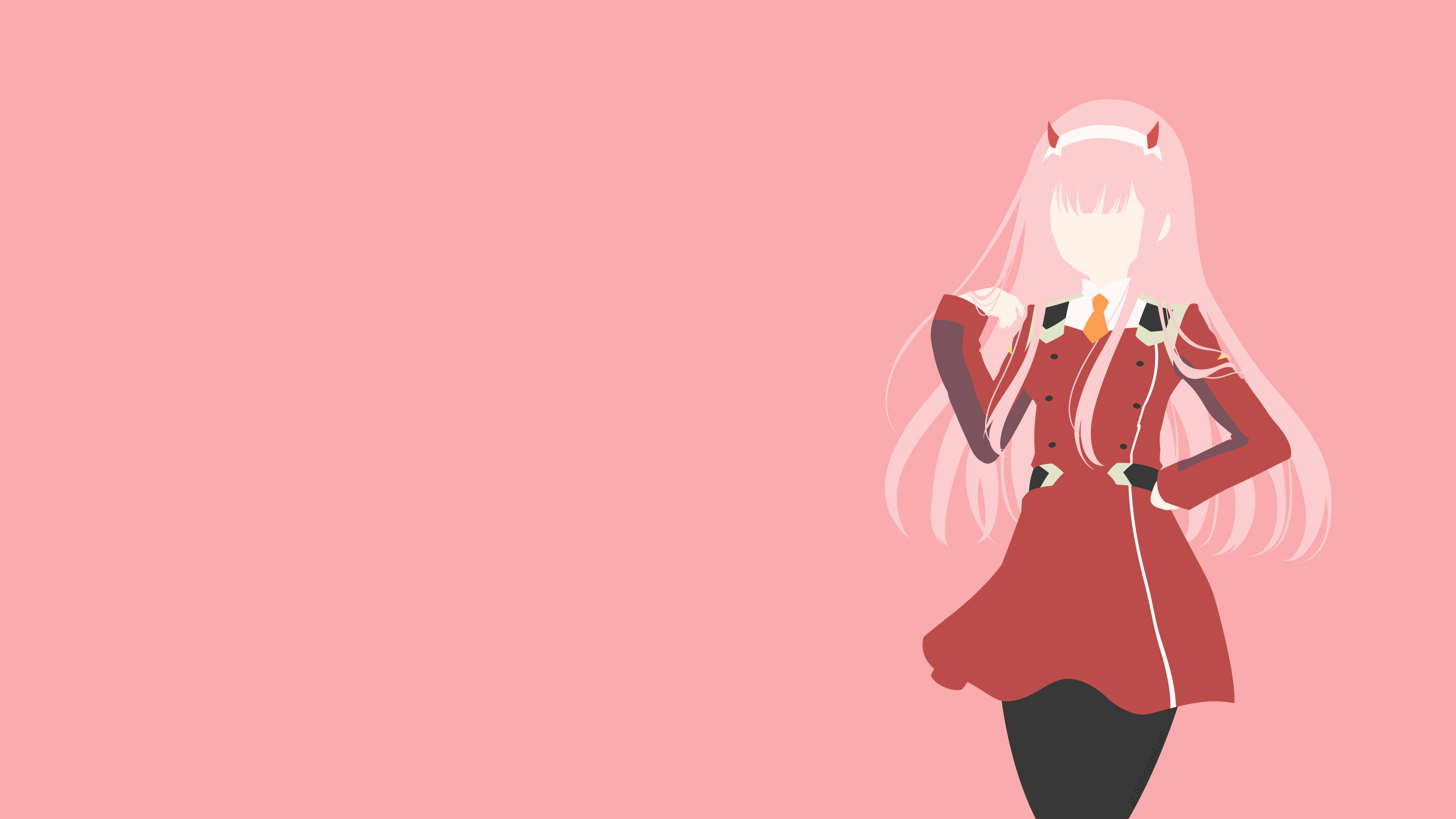4K, pink hair, Zero Two (Darling in the FranXX), anime girls, Darling in the FranXX Gallery HD Wallpaper