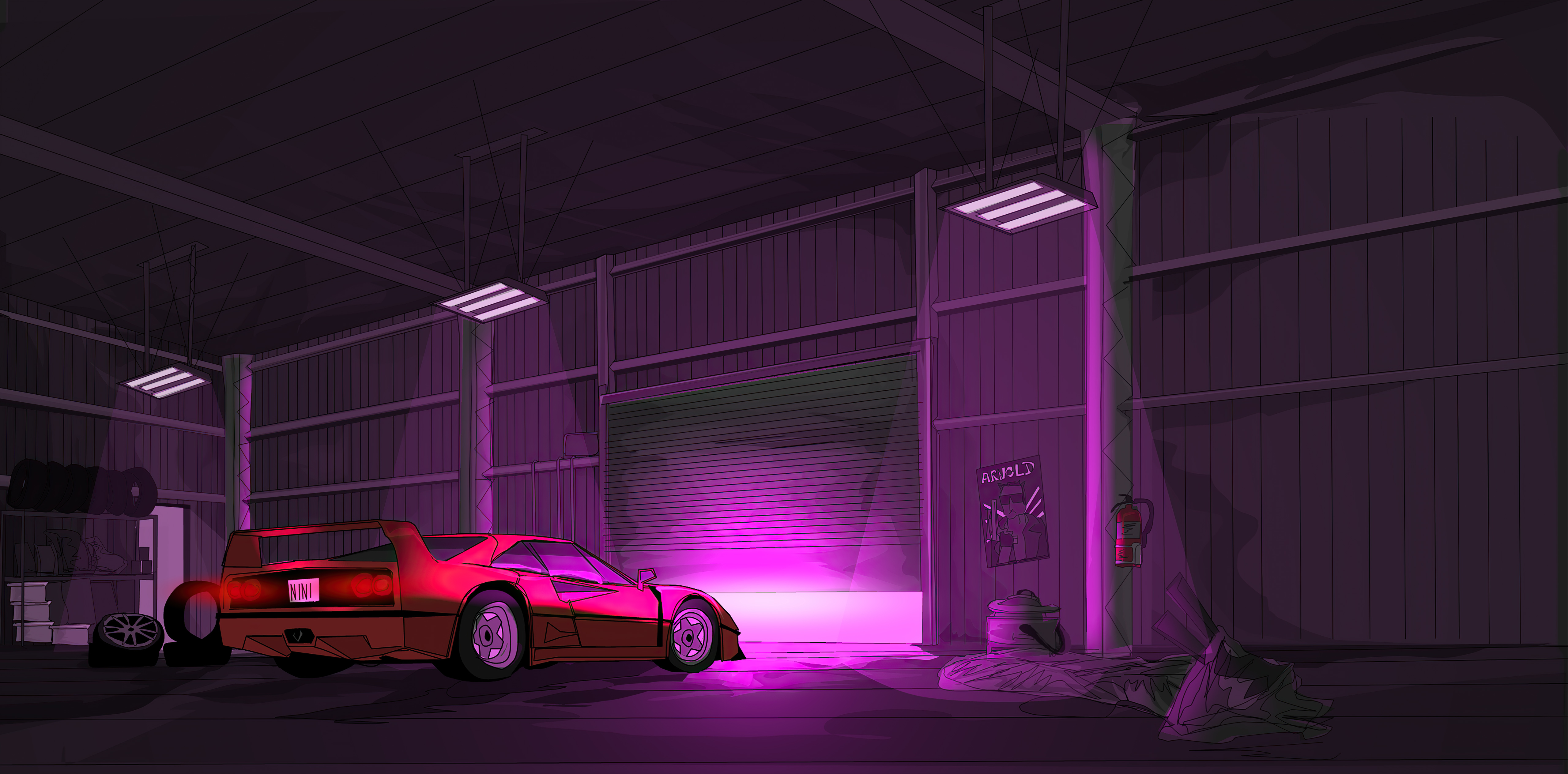 Wallpaper 4k My Retro Garage 4k Wallpaper