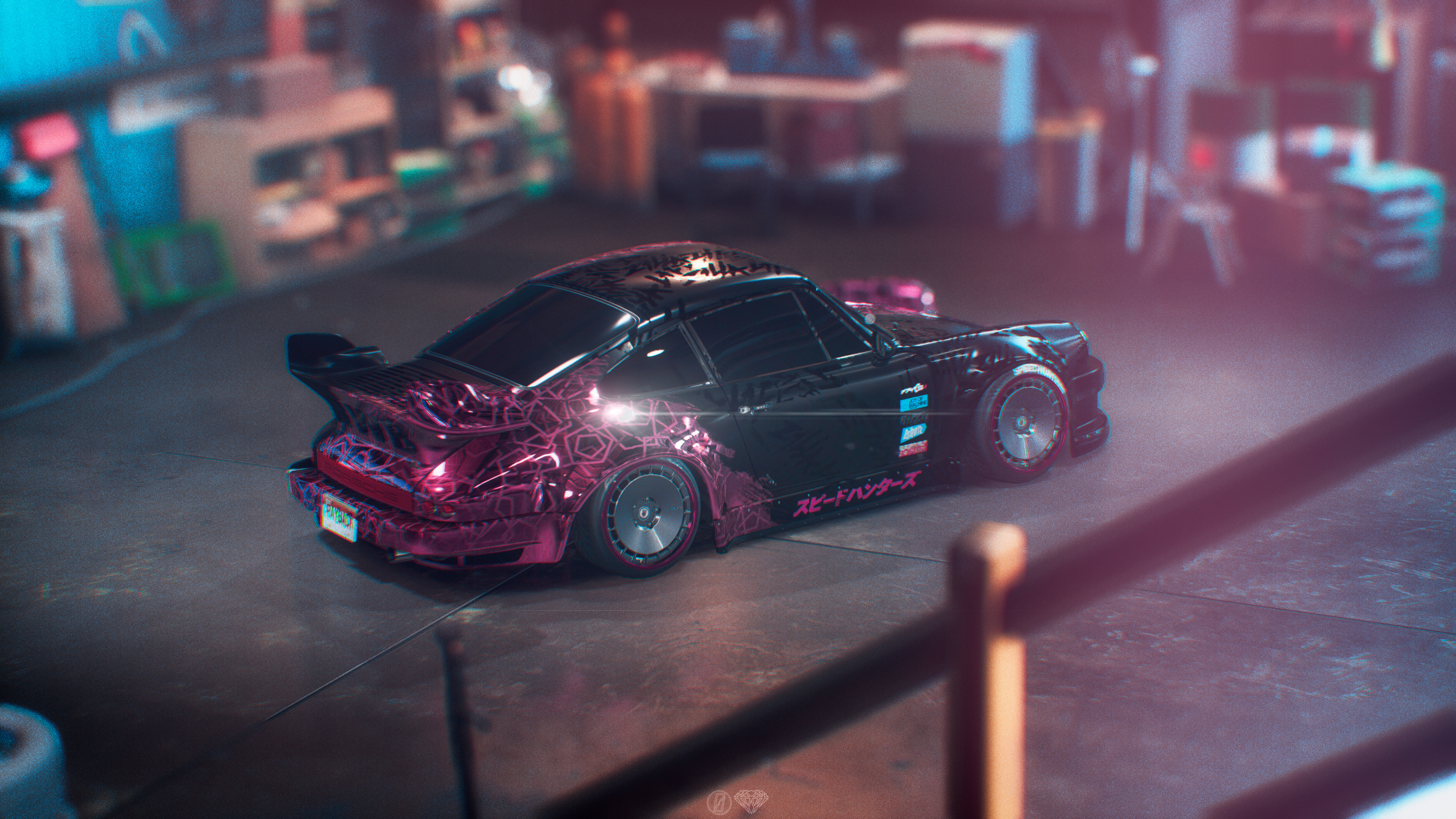 Wallpaper 4k Porsche 911 Garage Wallpaper