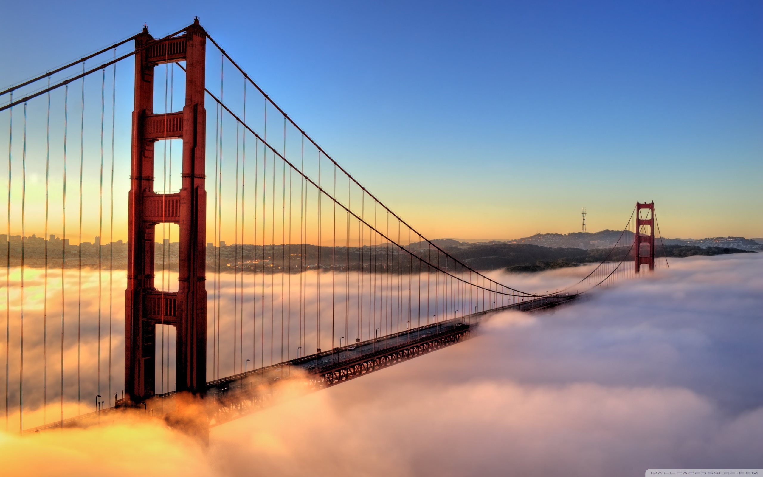 Golden Gate Bridge Enveloped by Fog Ultra HD Desktop Background Wallpaper for 4K UHD TV, Multi Display, Dual Monitor, Tablet