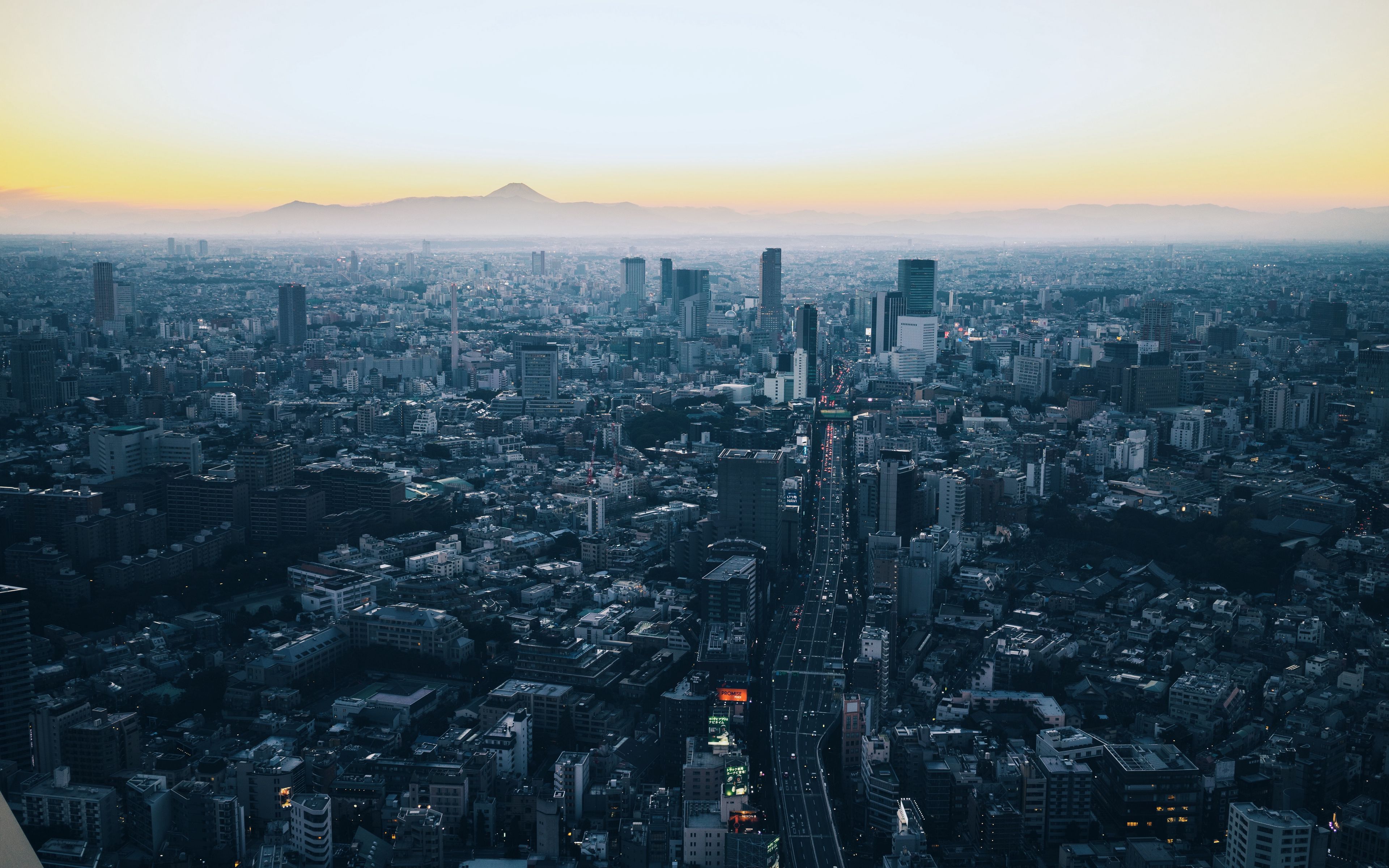 Download wallpaper 3840x2400 minato, japan, skyscrapers, city, view from above 4k ultra HD 16:10 HD background