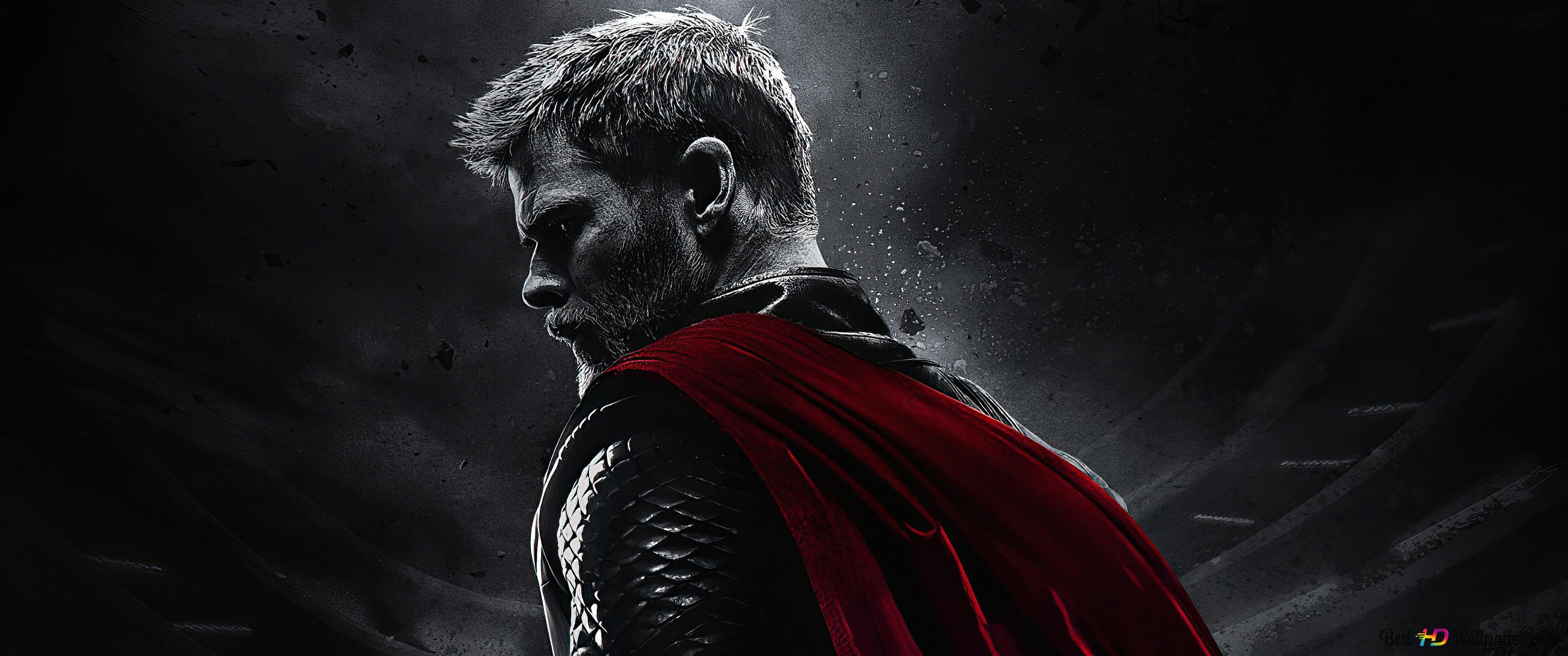 Chris Hemsworth. Thor Love and Thunder (Marvel Movie) 4K wallpaper download