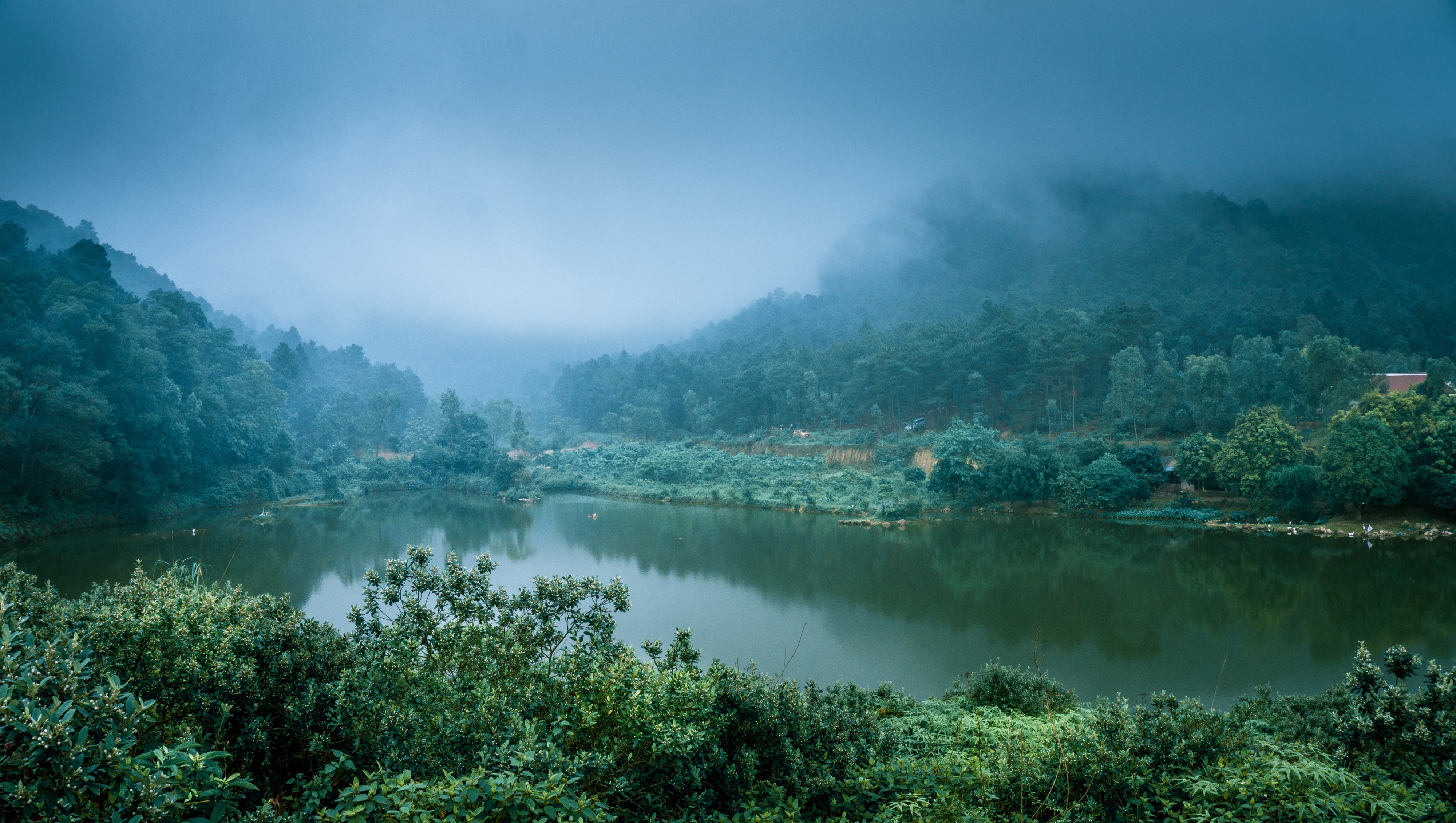 4K, Vietnam, Lake, Forests, Fog Gallery HD Wallpaper