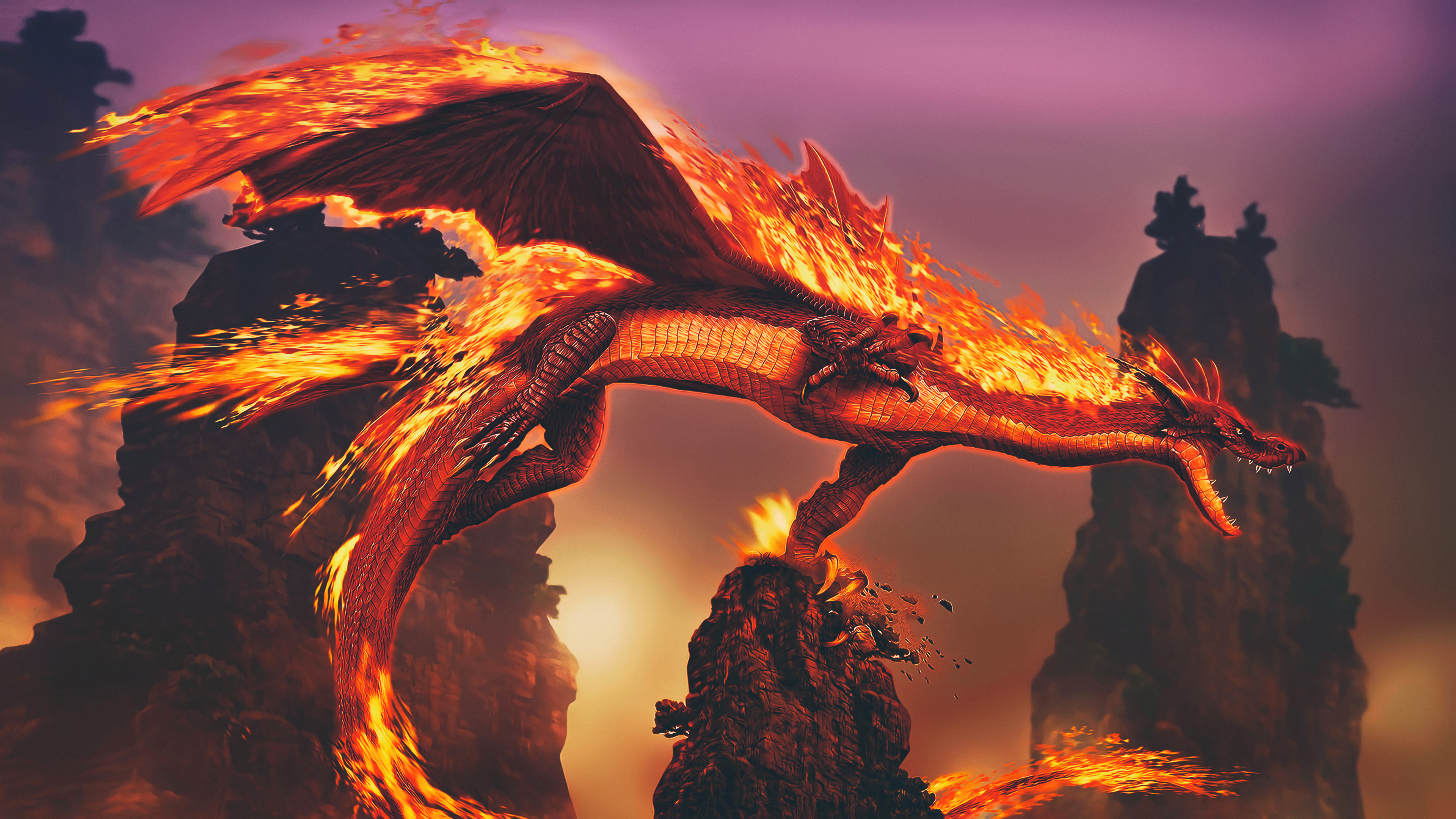Wallpaper 4k Dragon Fire 4k Wallpaper