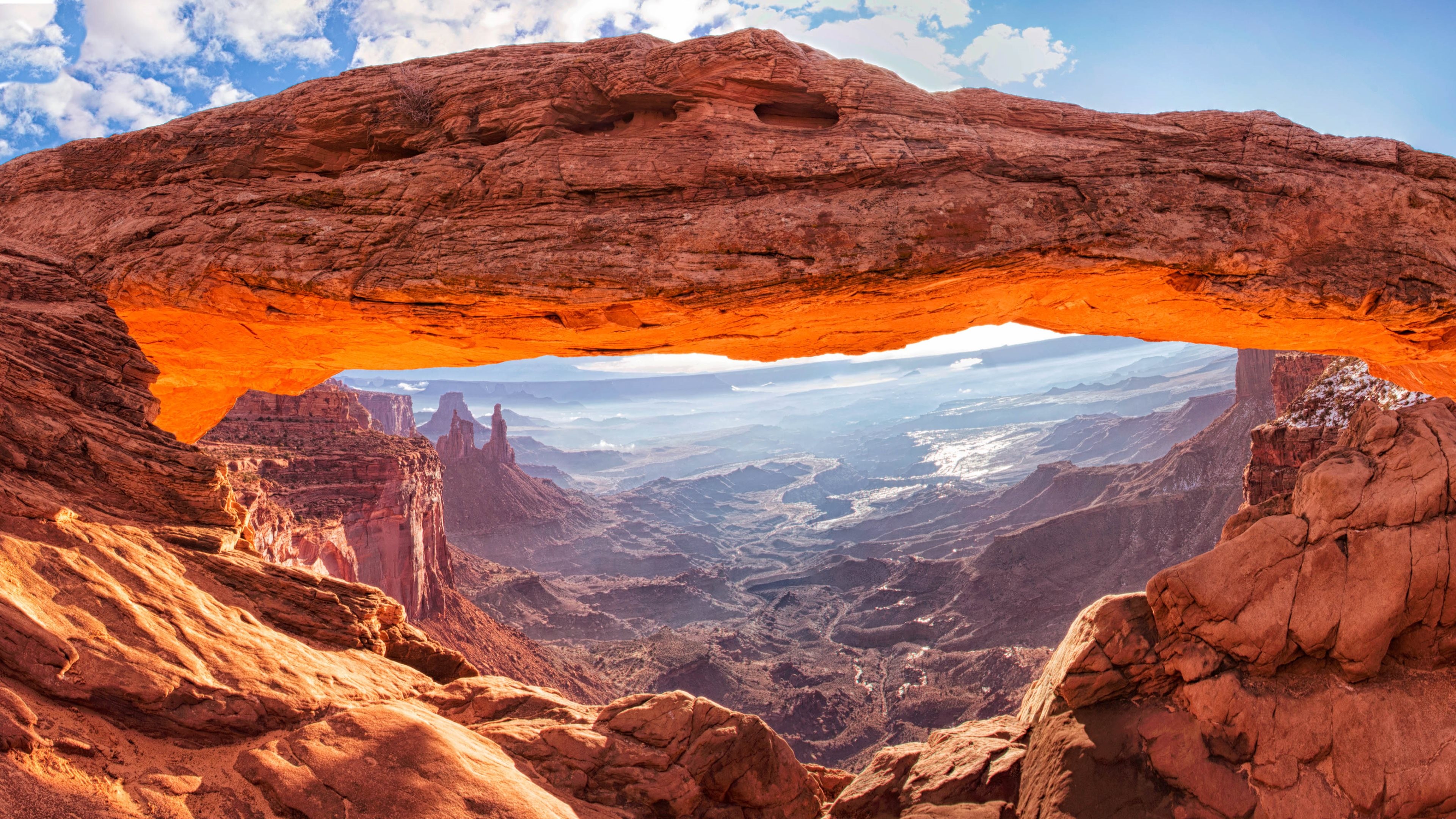 Wallpaper / Mesa Arch, 4k, 4K wallpaper, canyon lands, Utah, USA, tourism, travel free download