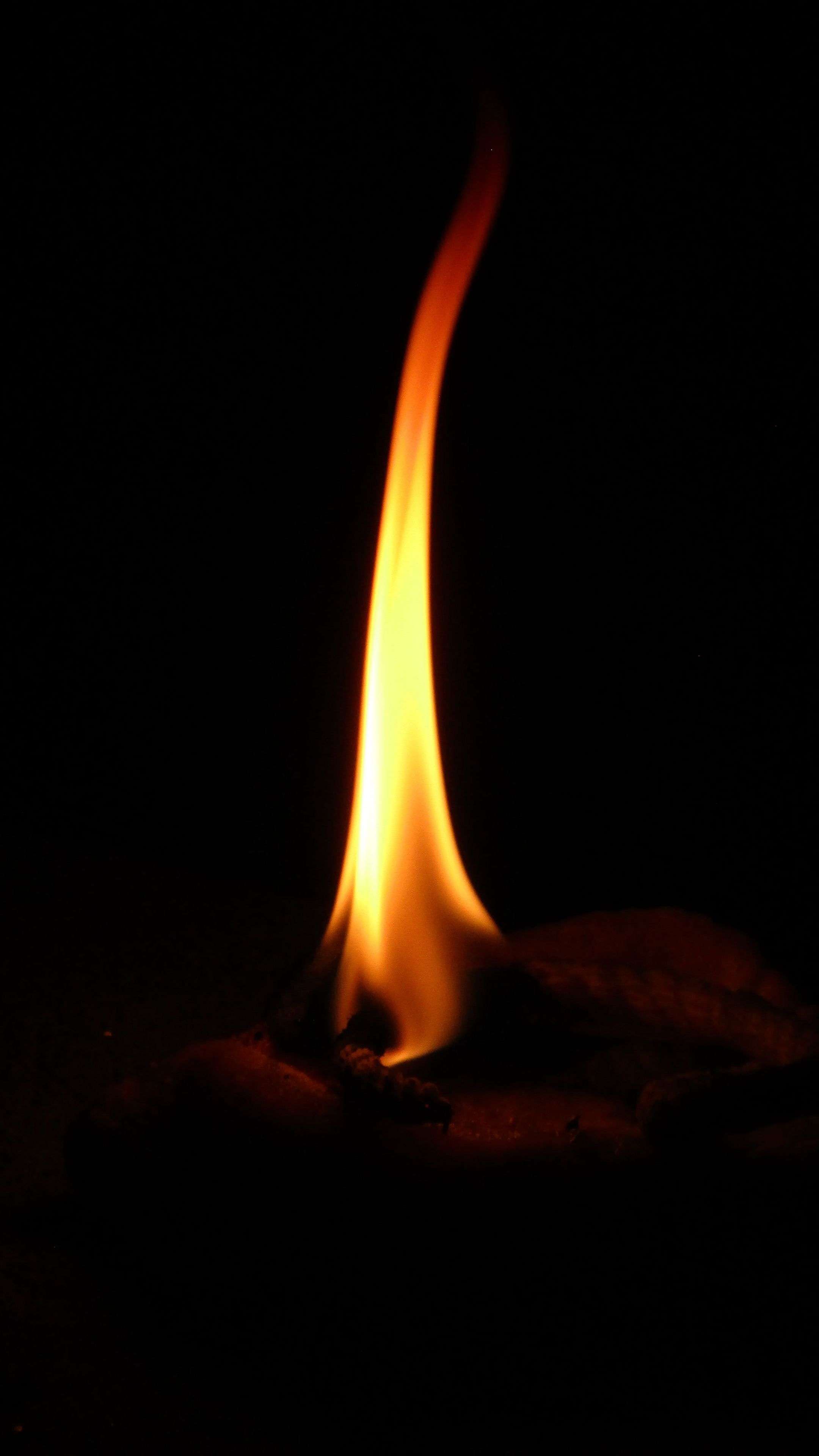 Flame Fire Black 4K Phone Wallpaper