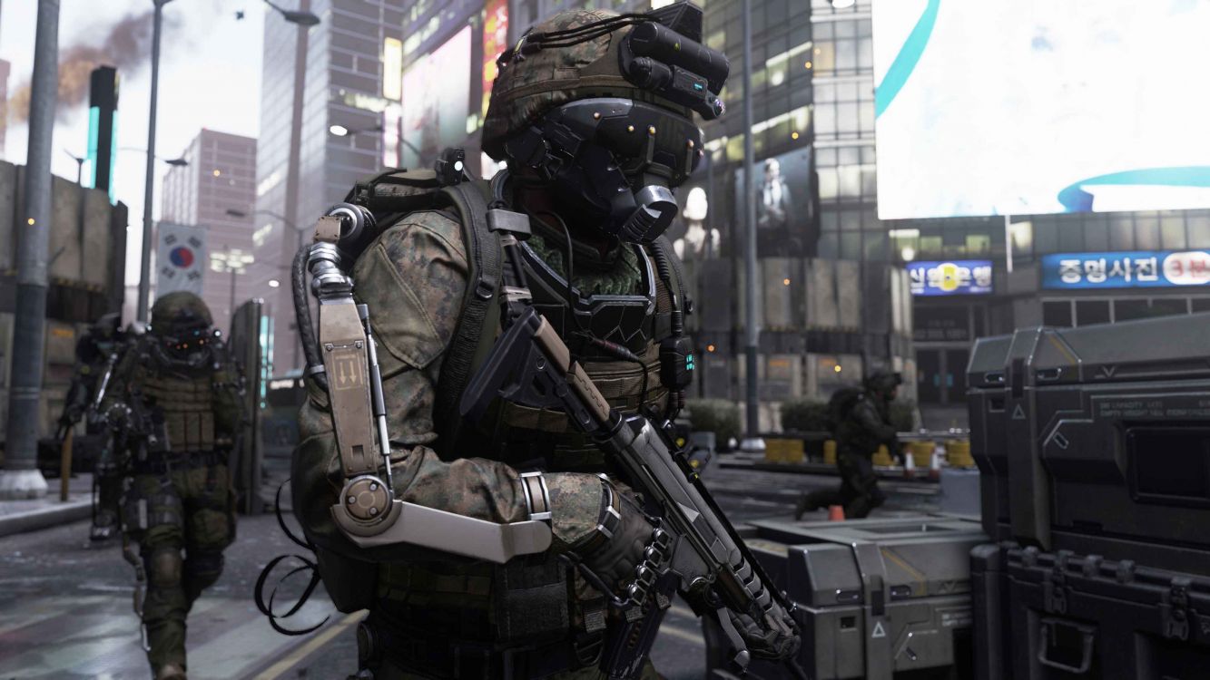 Wallpaper Call of Duty Advanced Warfare, Machine, Technology, Troop, Soldier, Background Free Image