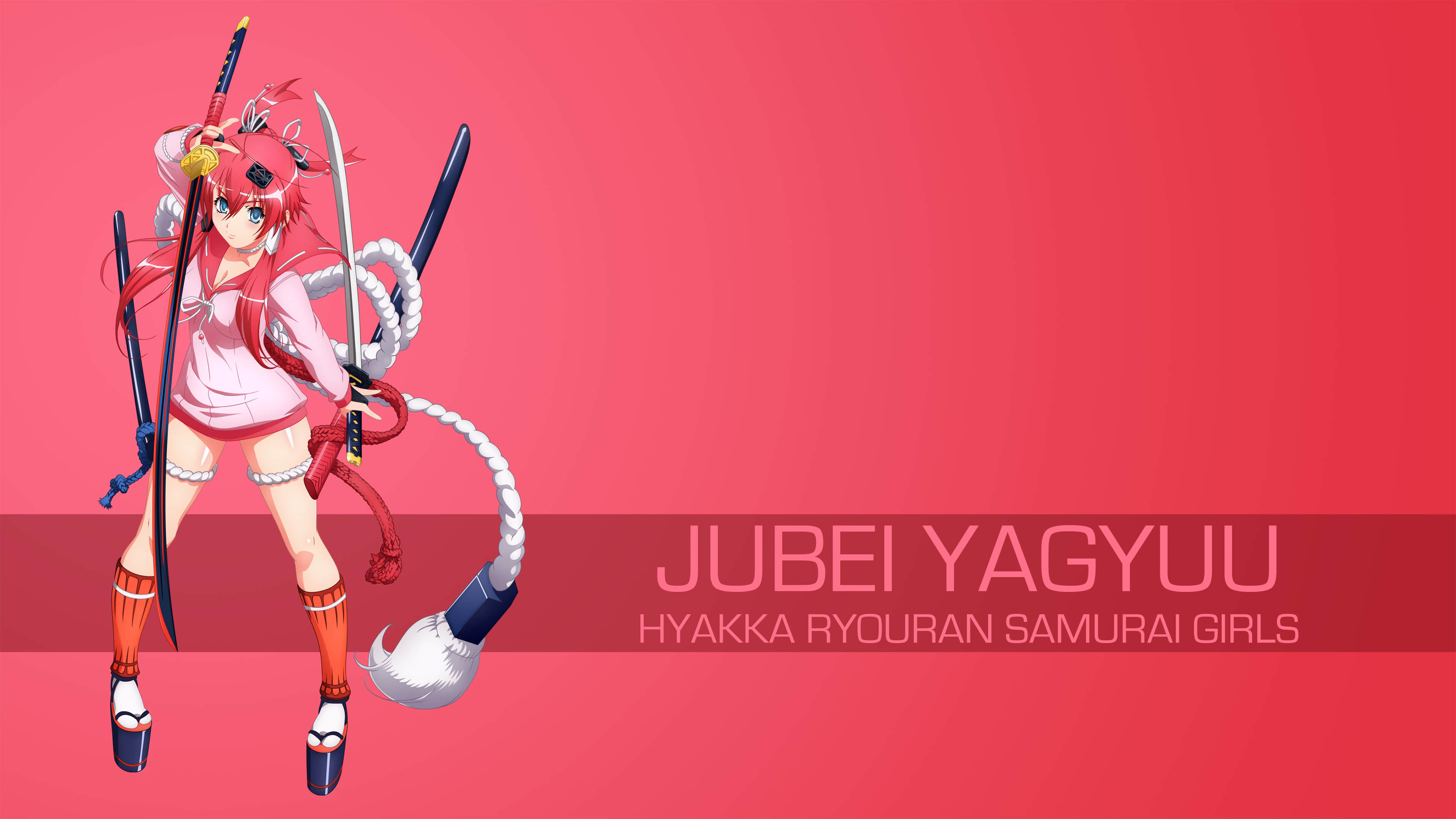 Jubei Yagyuu Hyakka Ryouran Samurai Girls UHD 4K Wallpaper