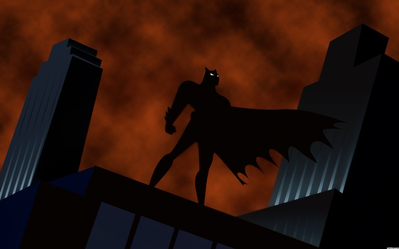 illustration, shadow, silhouette, Batman, ART, darkness, wing, screenshot, computer Gallery HD Wallpaper