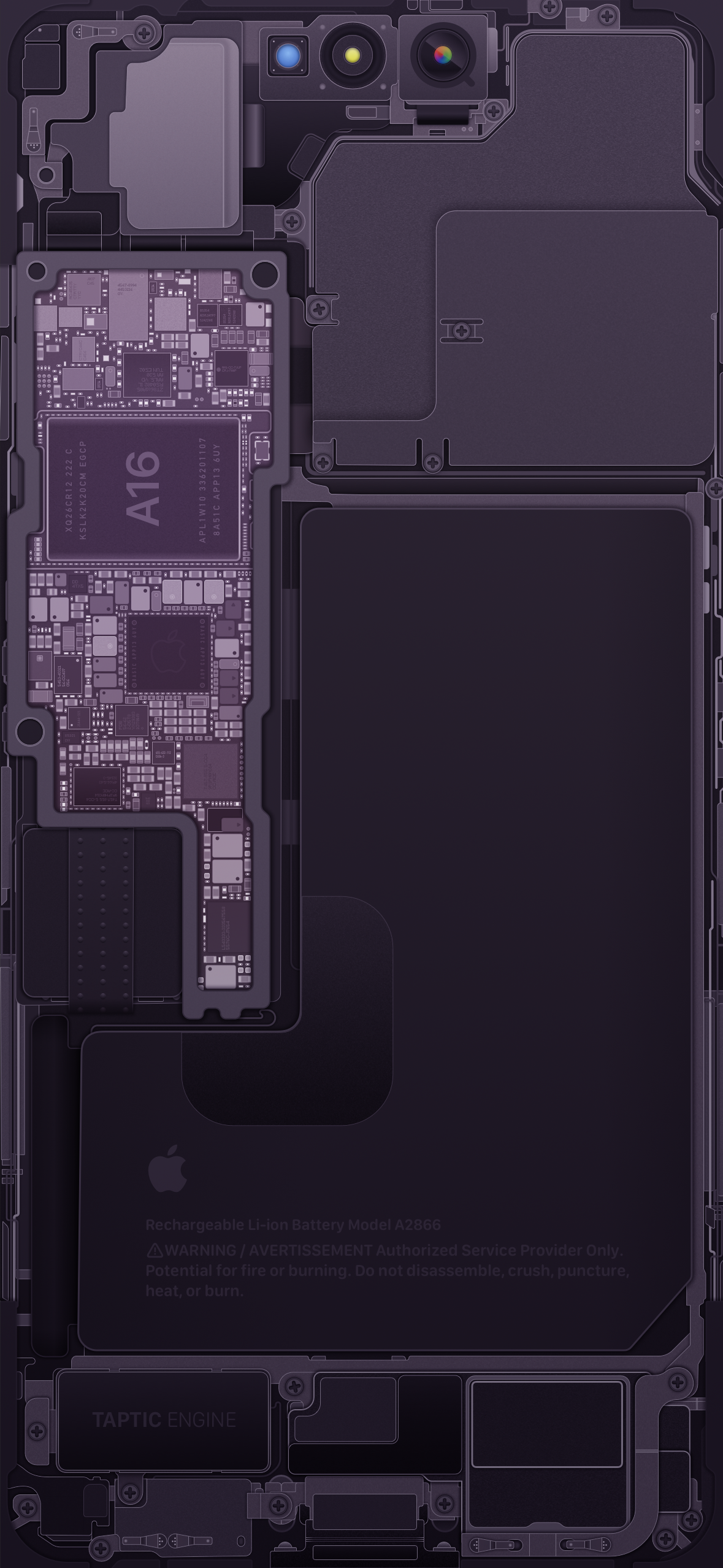 Wallpaper IPhone 14 Pro Schematic