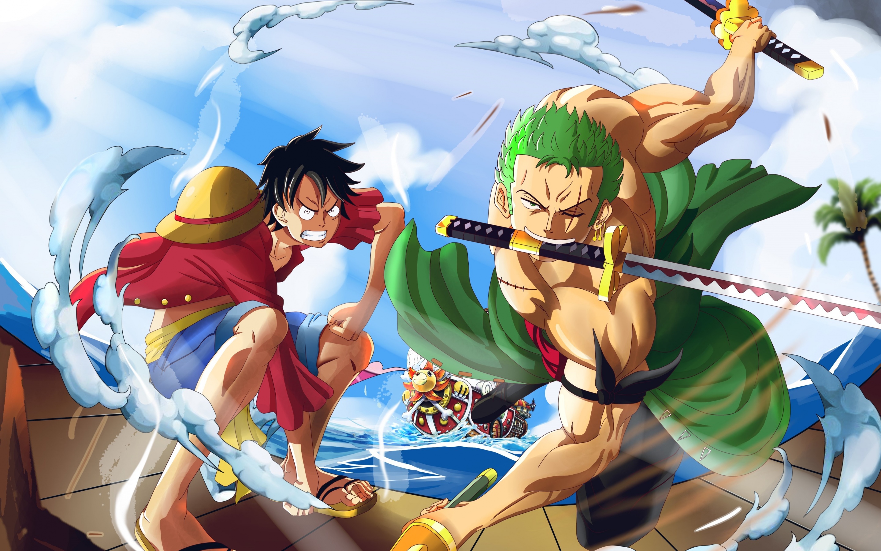 Monkey D. Luffy Wallpaper 4K, Roronoa