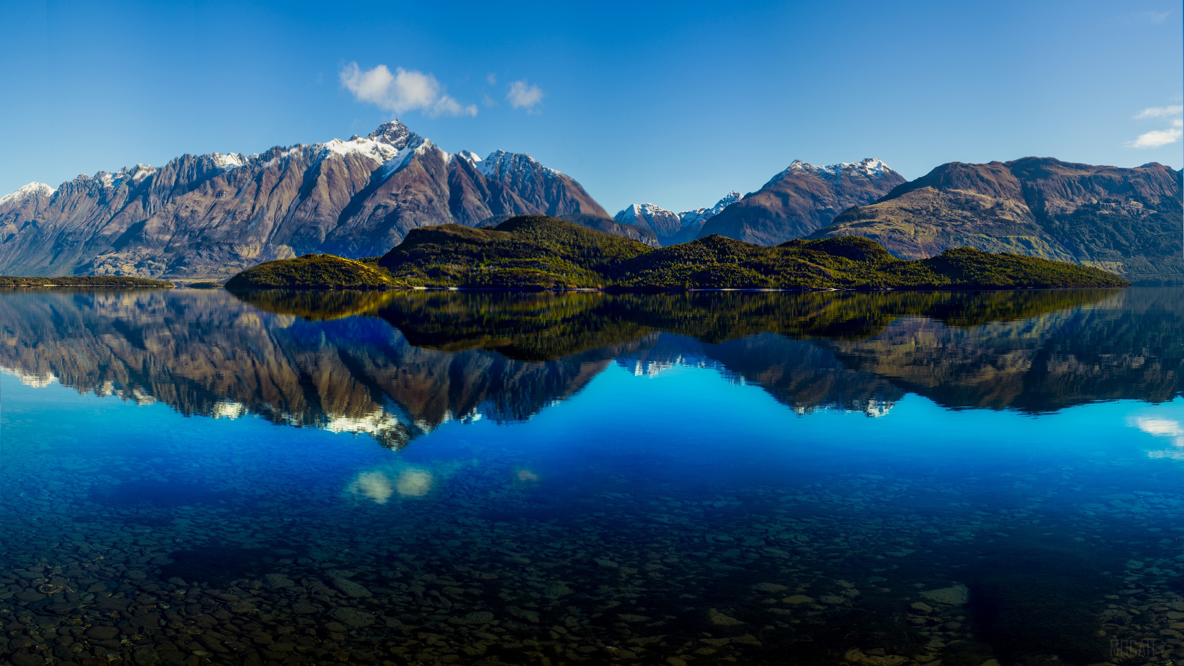 Lake, Mountain, New Zealand, Panorama, Reflection 4k Gallery HD Wallpaper