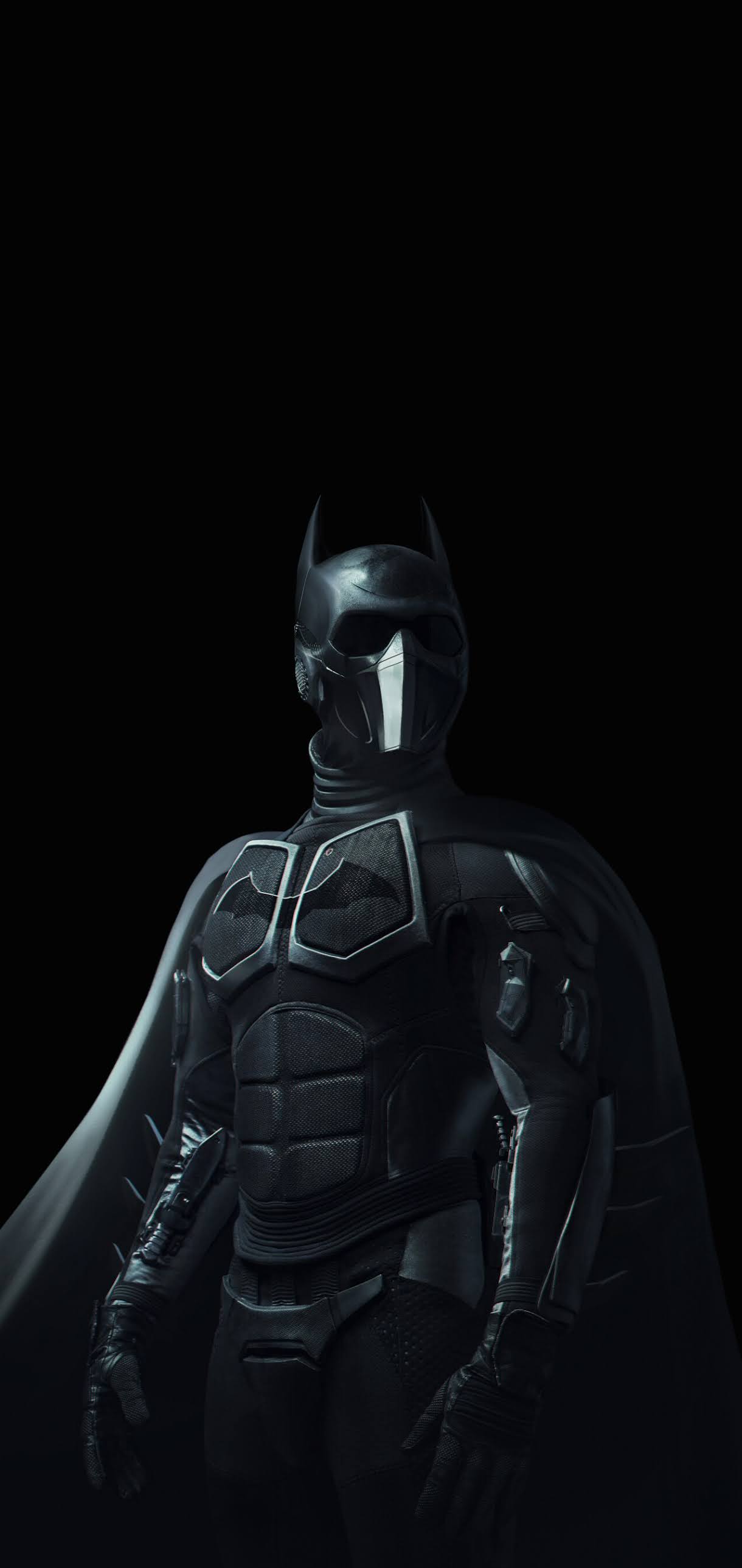 Wallpaper Batman, Amoled, Darkness, Black Noir, Standing, Background Free Image