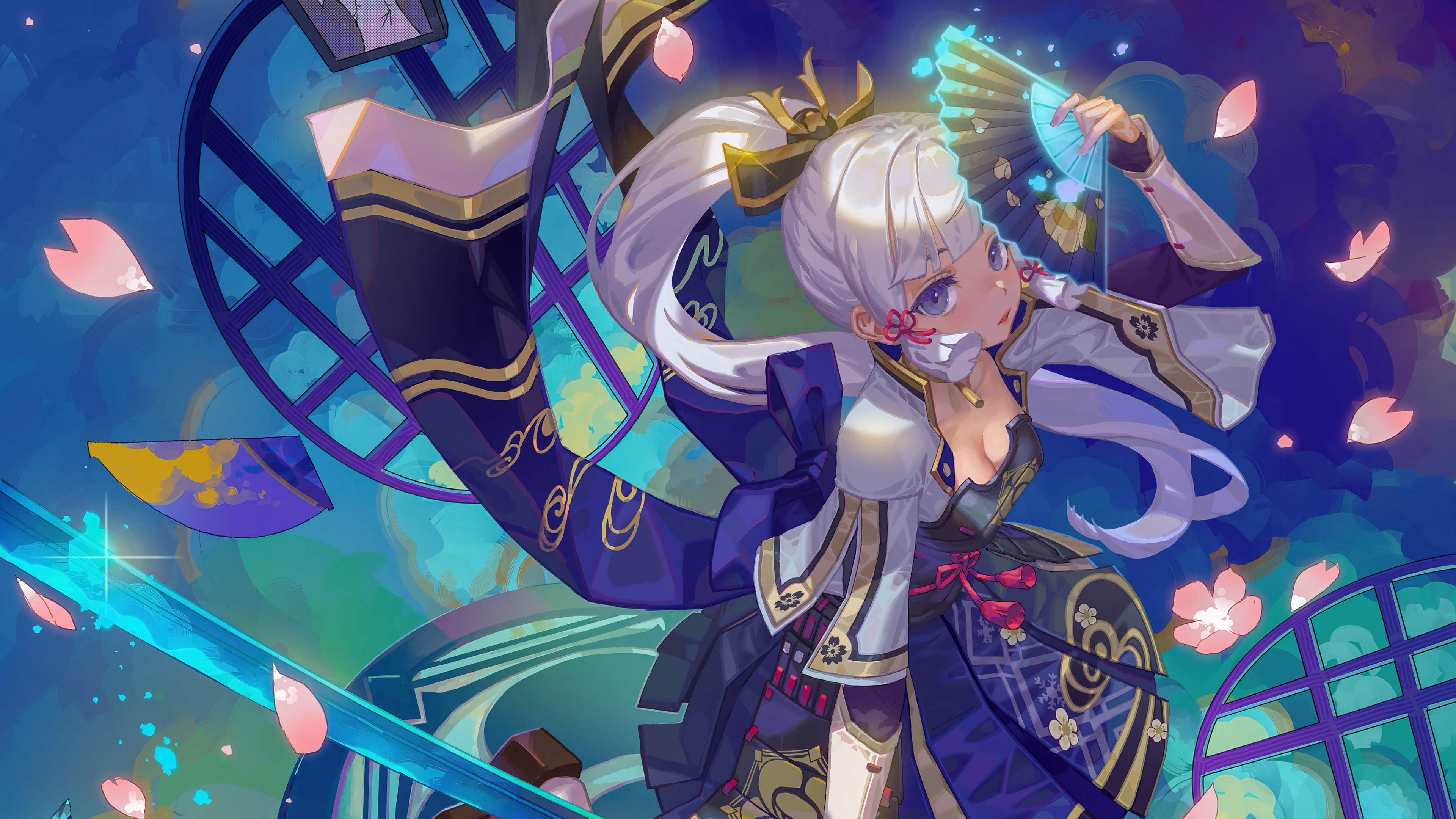 ayaka, genshin impact, game, art, 4k, pc Gallery HD Wallpaper