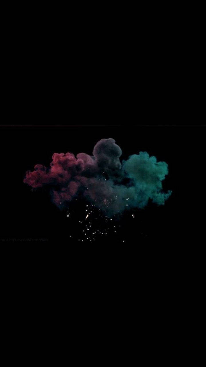 Download Dark Theme Colored Smoke Cloud Wallpaper