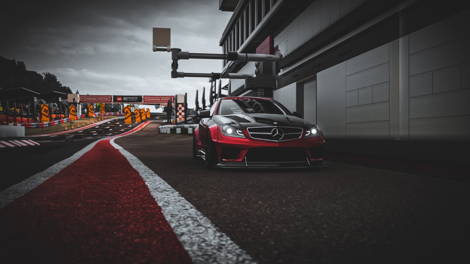 Wallpaper / C63 AMG Black Series, Forza Horizon 4, car, Mercedes C63 AMG, LEGO, racetrack, carbon fiber, Mercedes Benz, 1080P free download