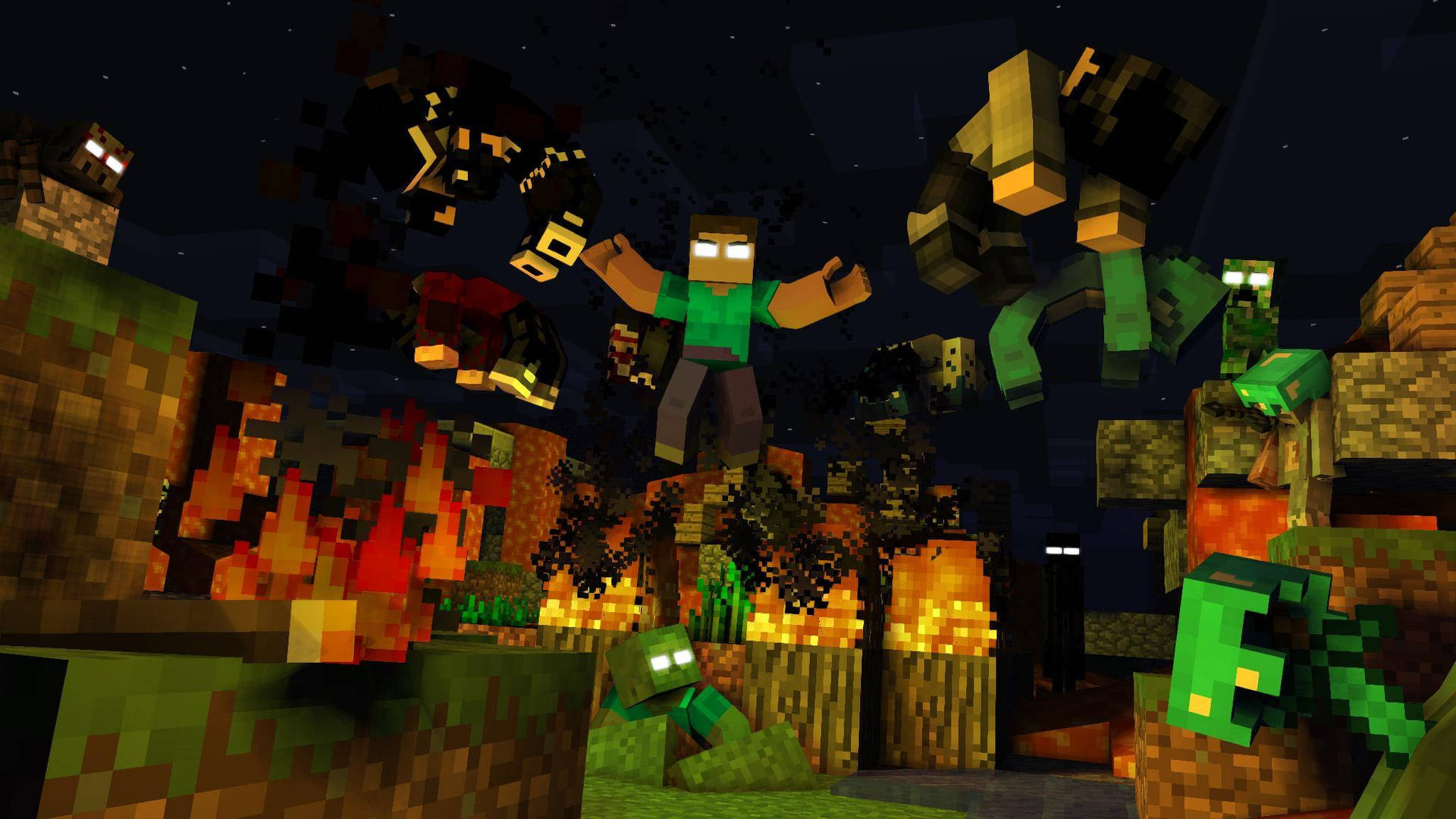 Download Herobrine Dark Minecraft Wallpaper