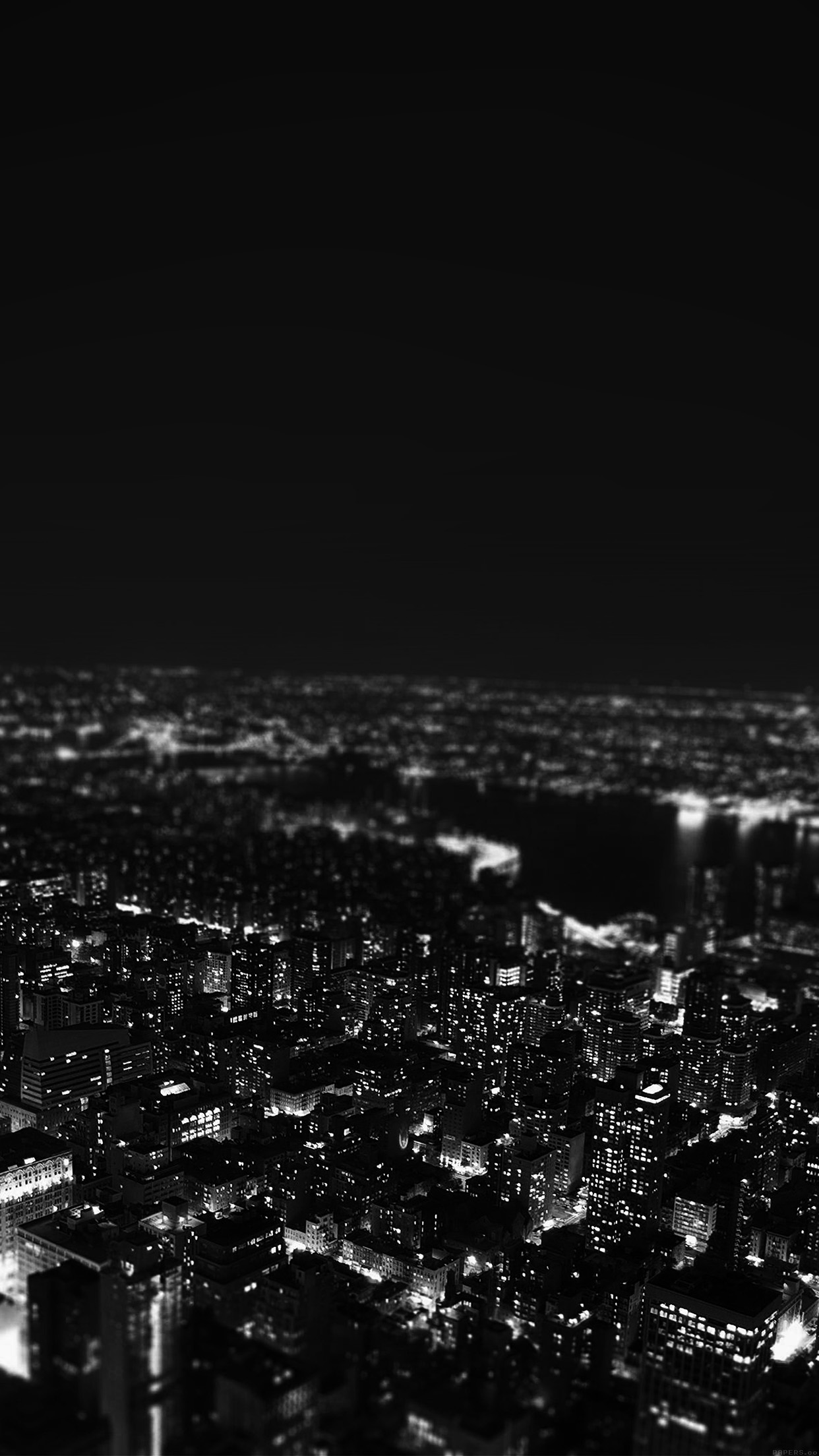 dark bw night city building skyview
