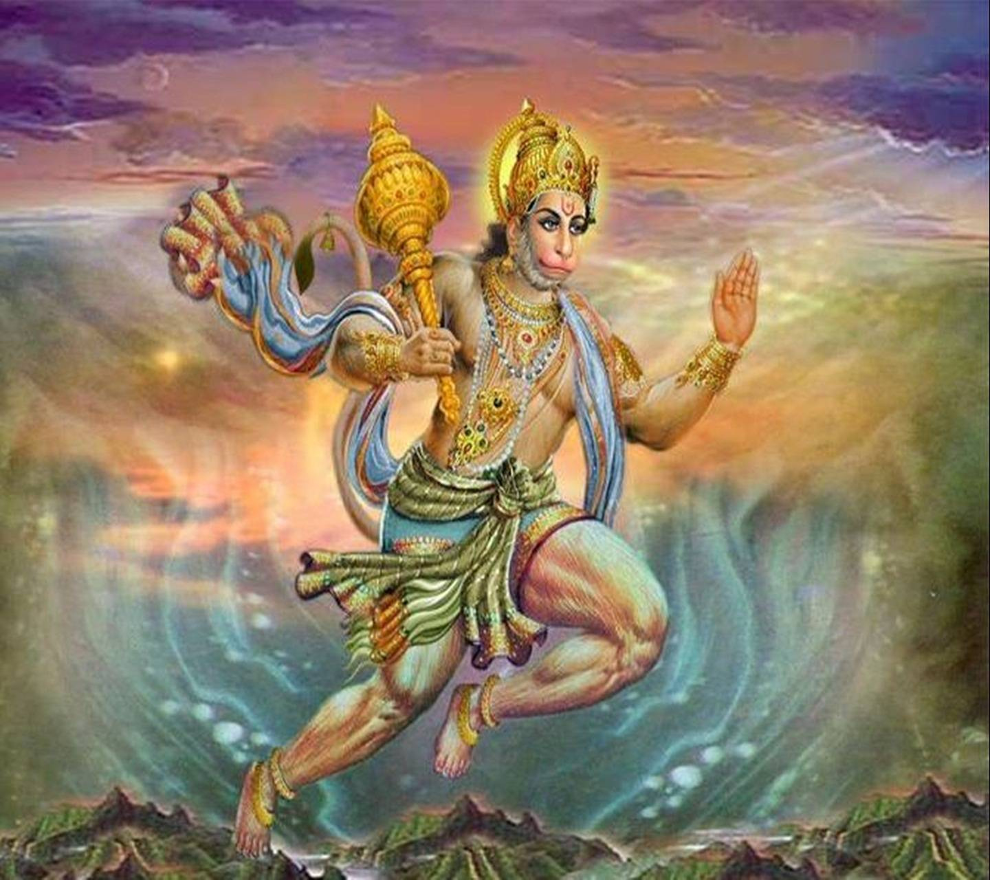 Flying hanuman ji Wallpaper Download
