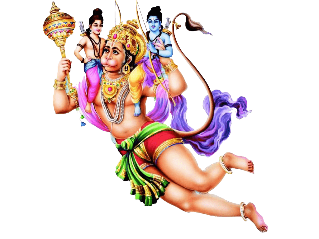 Hanuman Flying transparent PNG