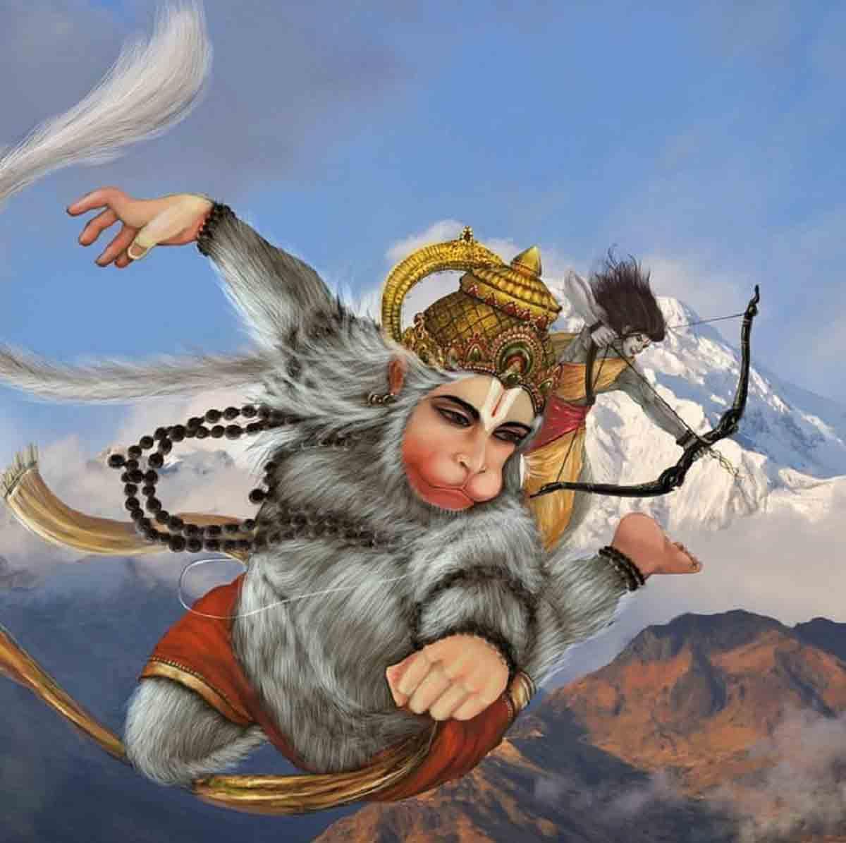 Hanuman Flying Wallpaper