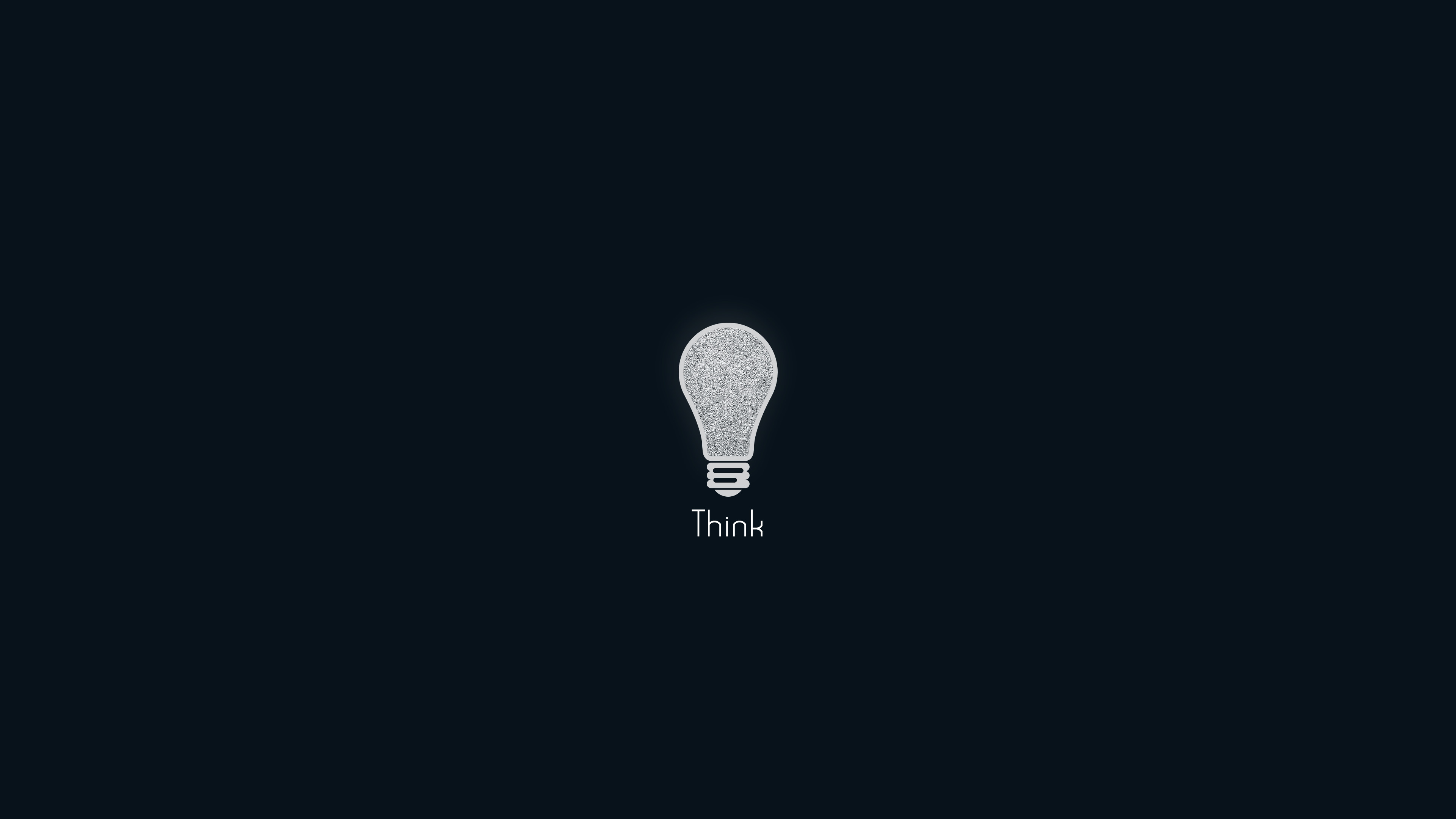 3840x2160 minimalism think lightbulb simple background digital art typography wallpaper JPG 280 kB Gallery HD Wallpaper