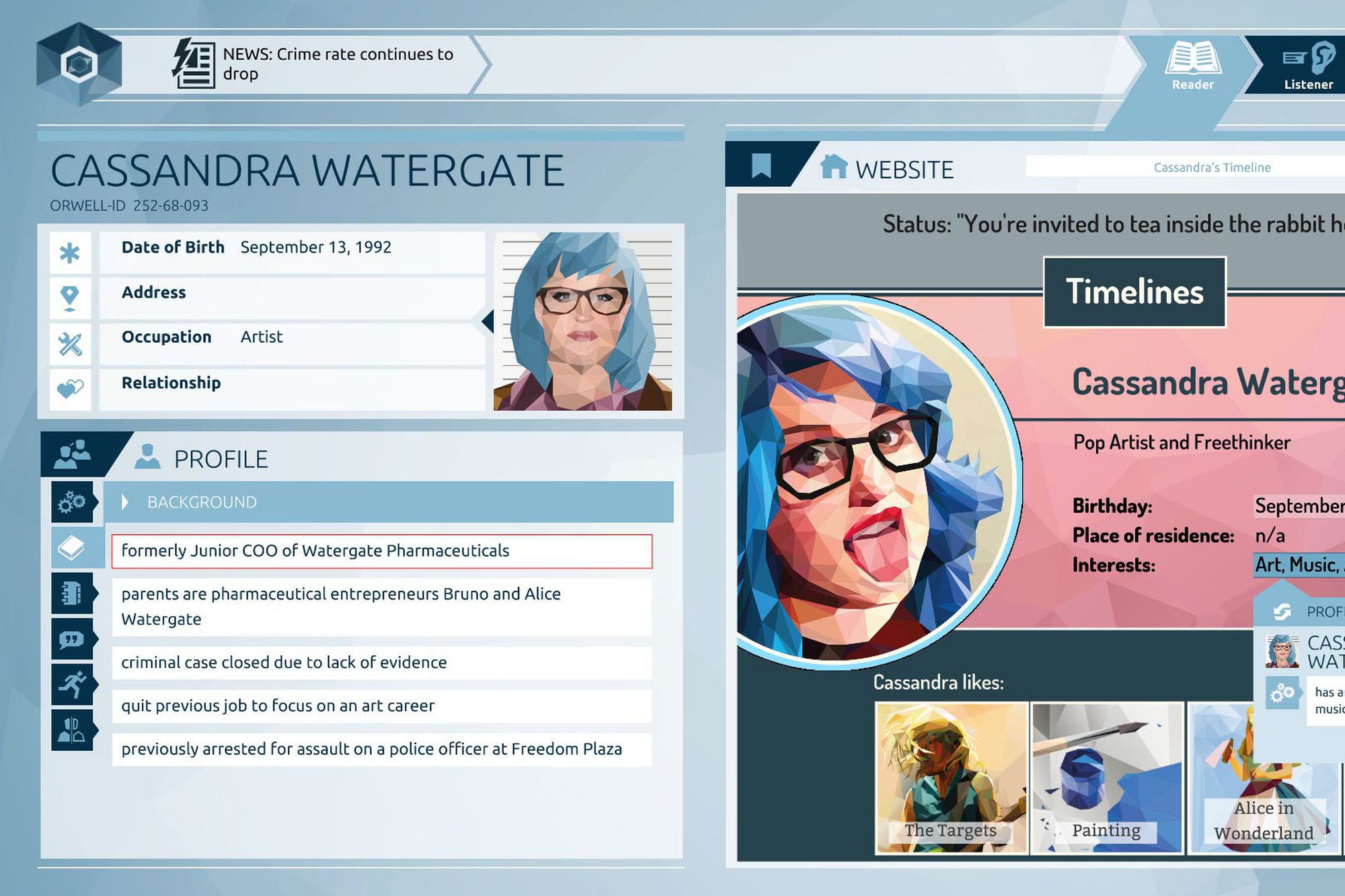 Orwell: Keeping an Eye on You is a morally challenging game about surveillance