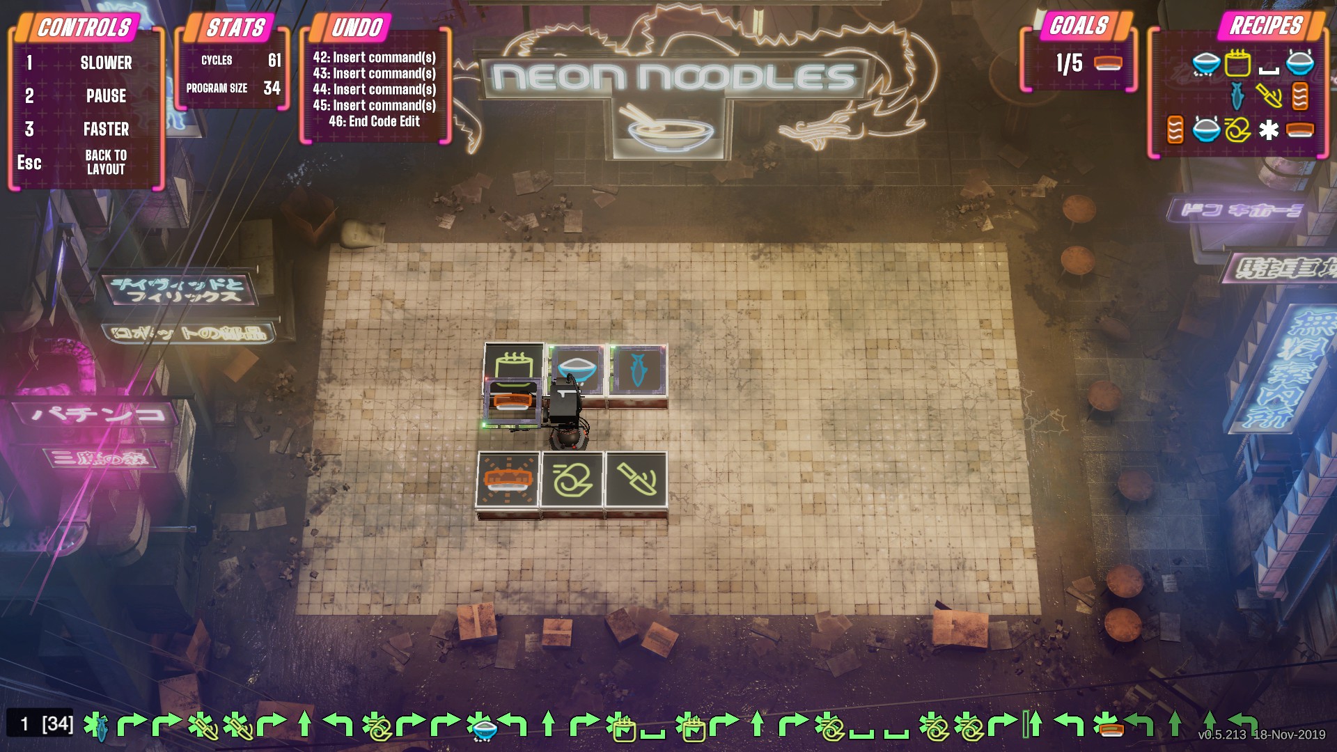 Operate a kitchen of the future in Neon Noodles, now with a Linux demo