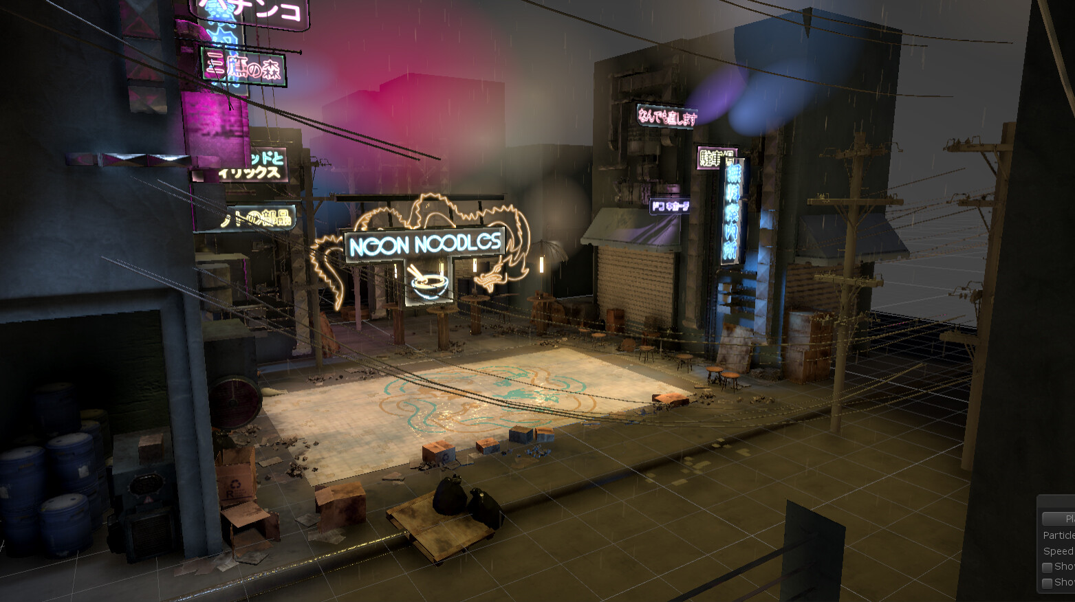 Neon Noodles Tokyo Environment