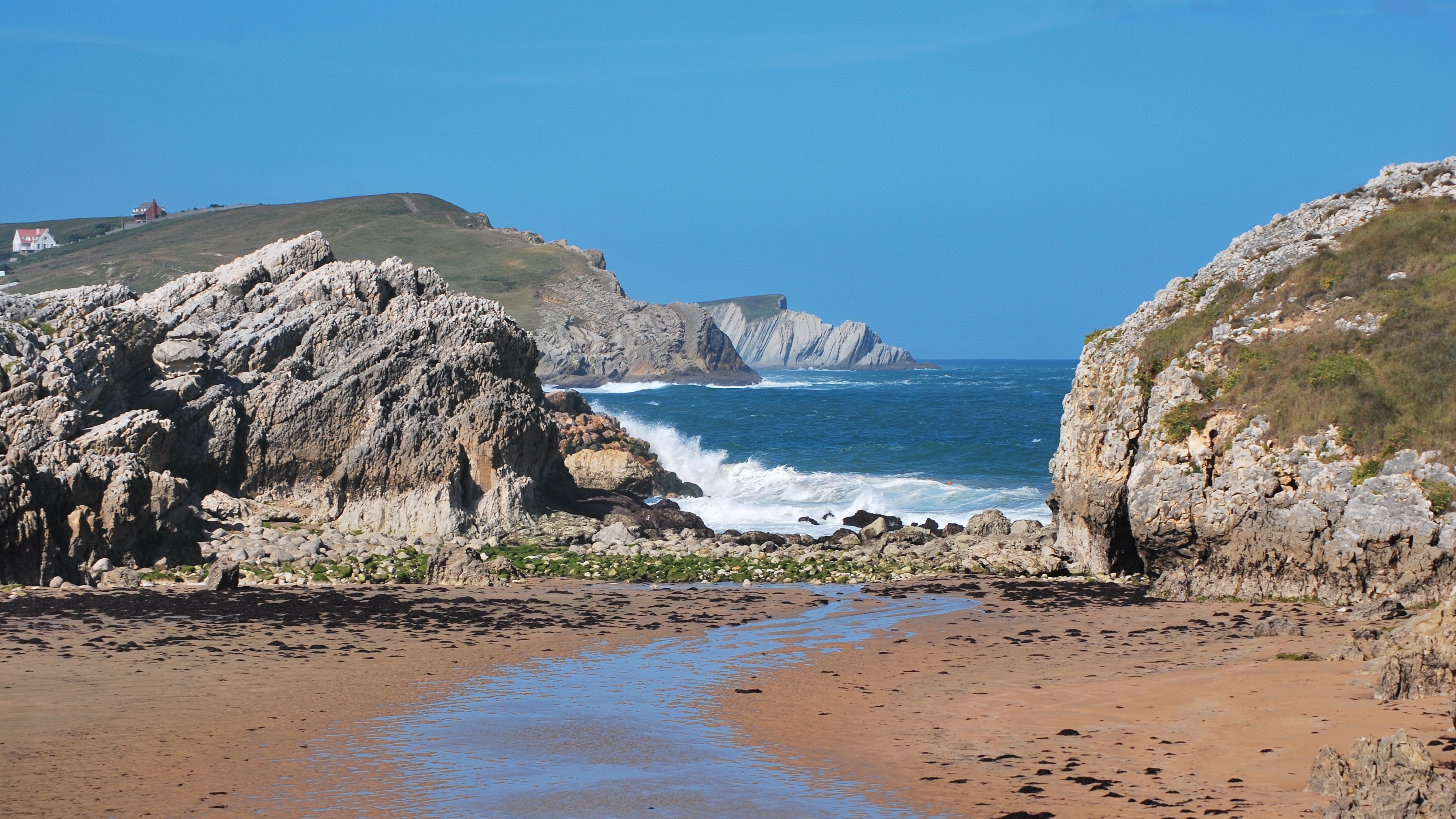 Wallpaper / cantabria, spain, sea, shore, 4k free download
