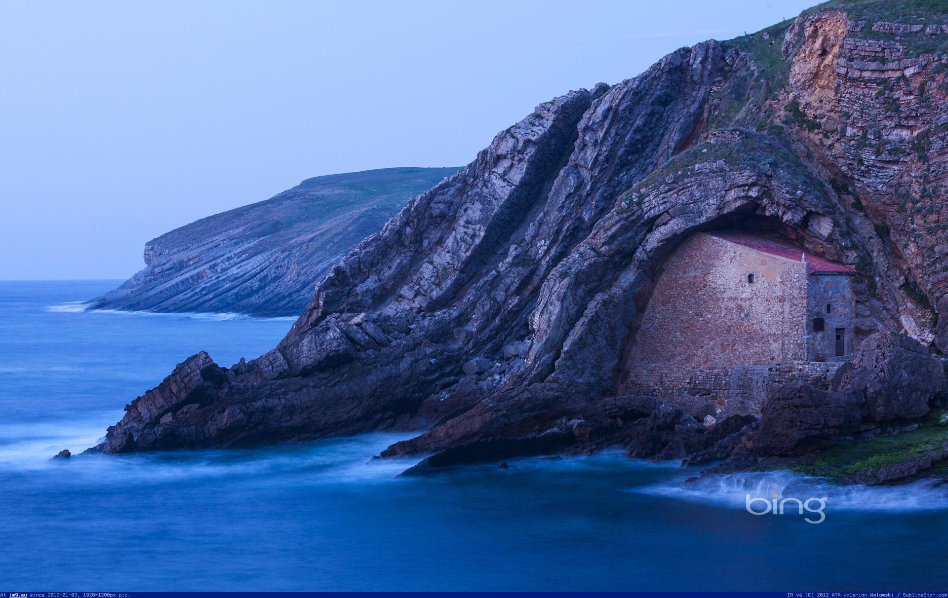 Pic. #Beach #Santa #Bay #Ubiarco #Cantabria #Biscay #Justa #Age #Spain #Fotostock, 308214B