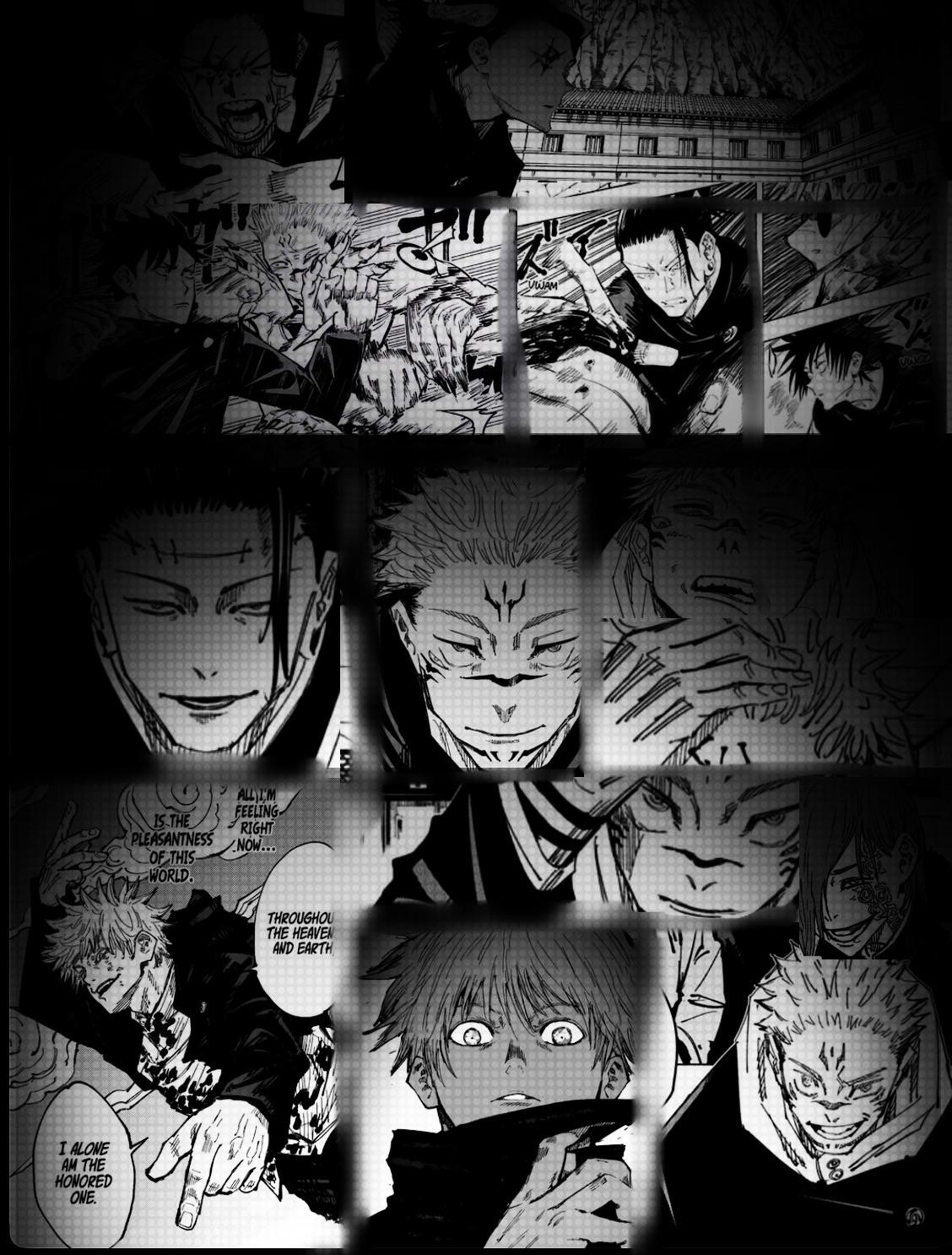 A couple wallpapers I made using manga panels : r/JuJutsuKaisen