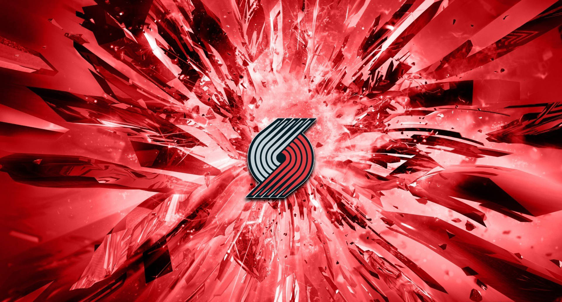 Download Red Crystal Portland Trail Blazers Logo Wallpaper