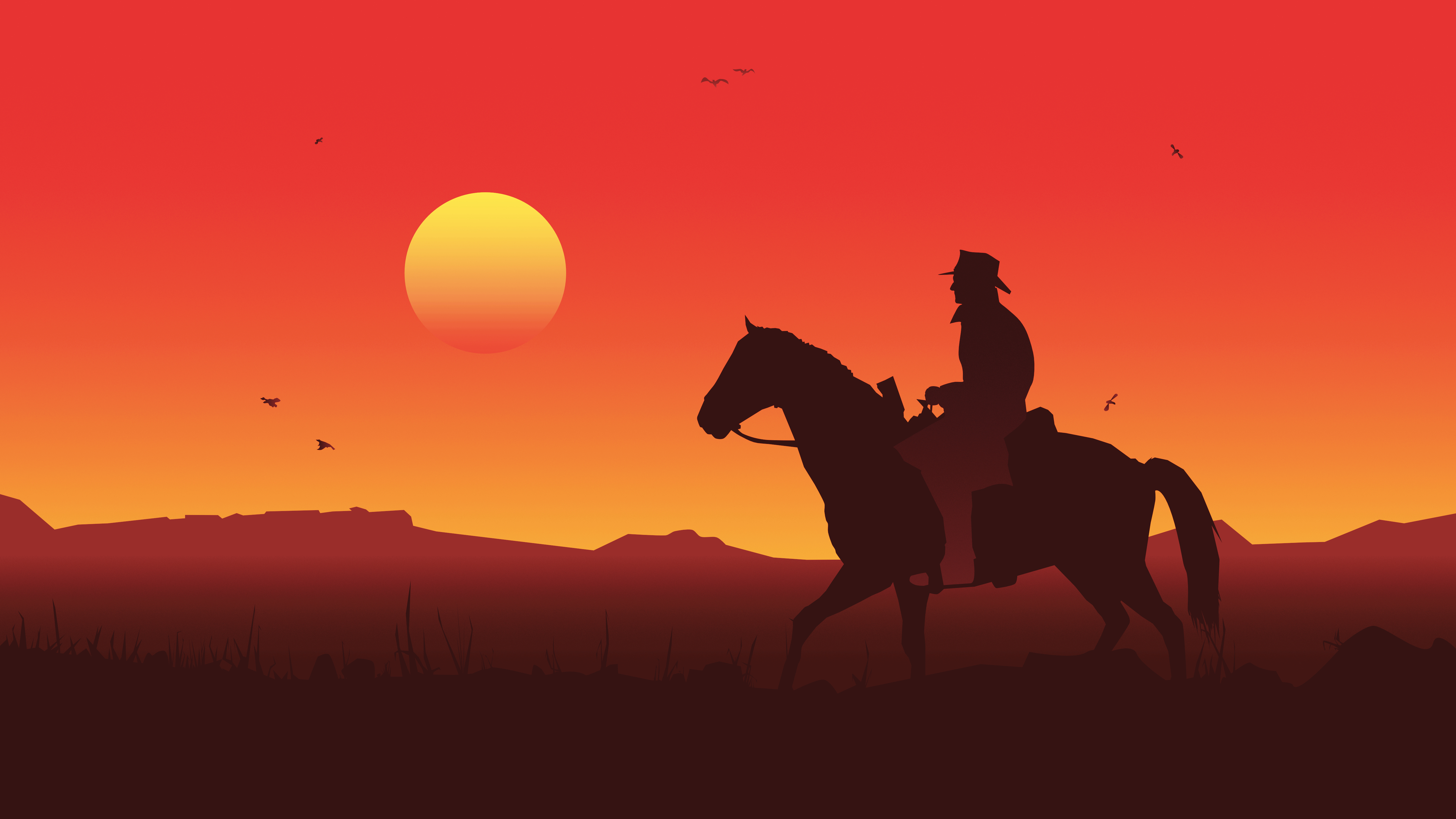 Wallpaper 4k Red Dead Redemption 2 Illustration 4k Wallpaper