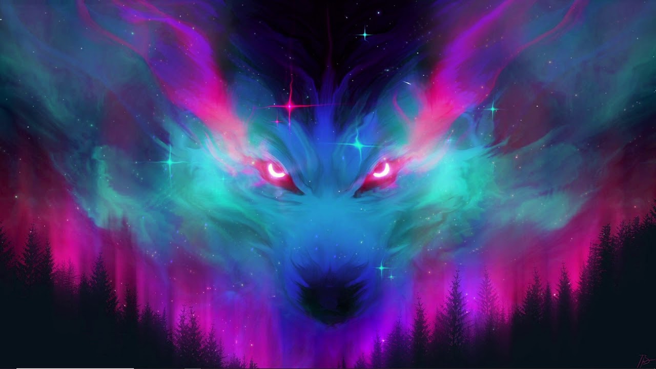 Cosmic Wolf Wallpaper
