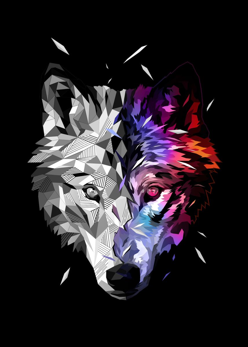 Cosmic Wolf' Poster