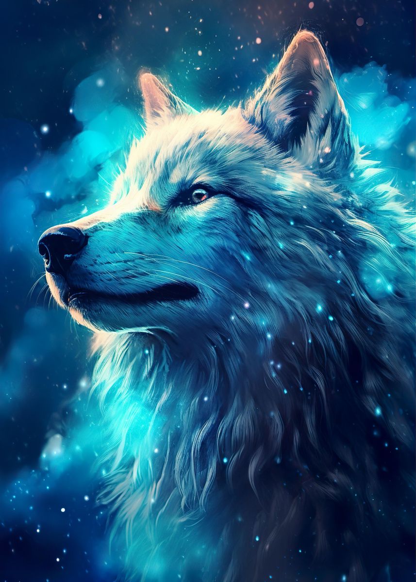 Cosmic Wolf' Poster