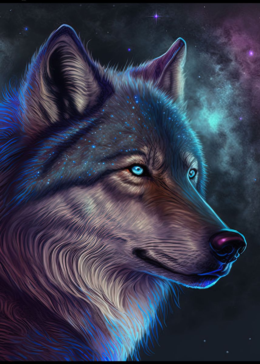 Cosmic Wolf' Poster