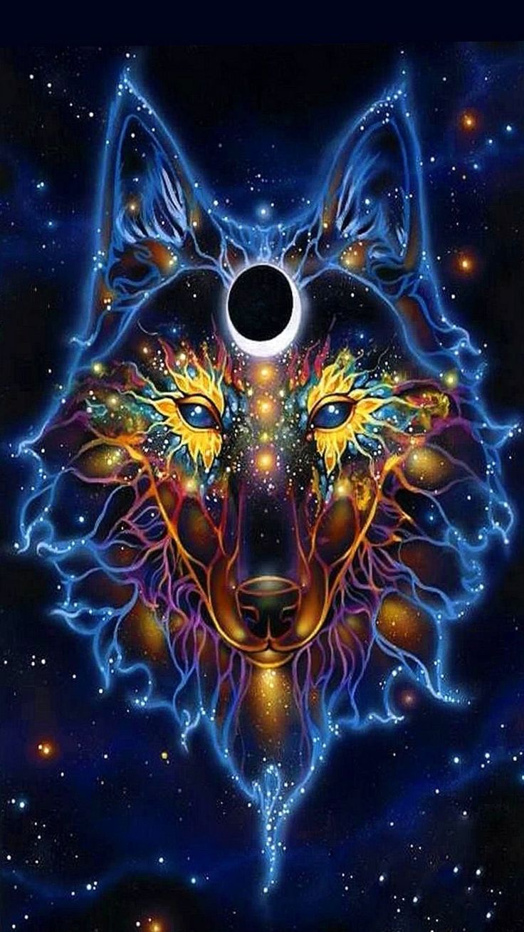 Cool Neon Wolf Wallpaper Background Image. Wolf wallpaper, Spirit animal art, Wolf background