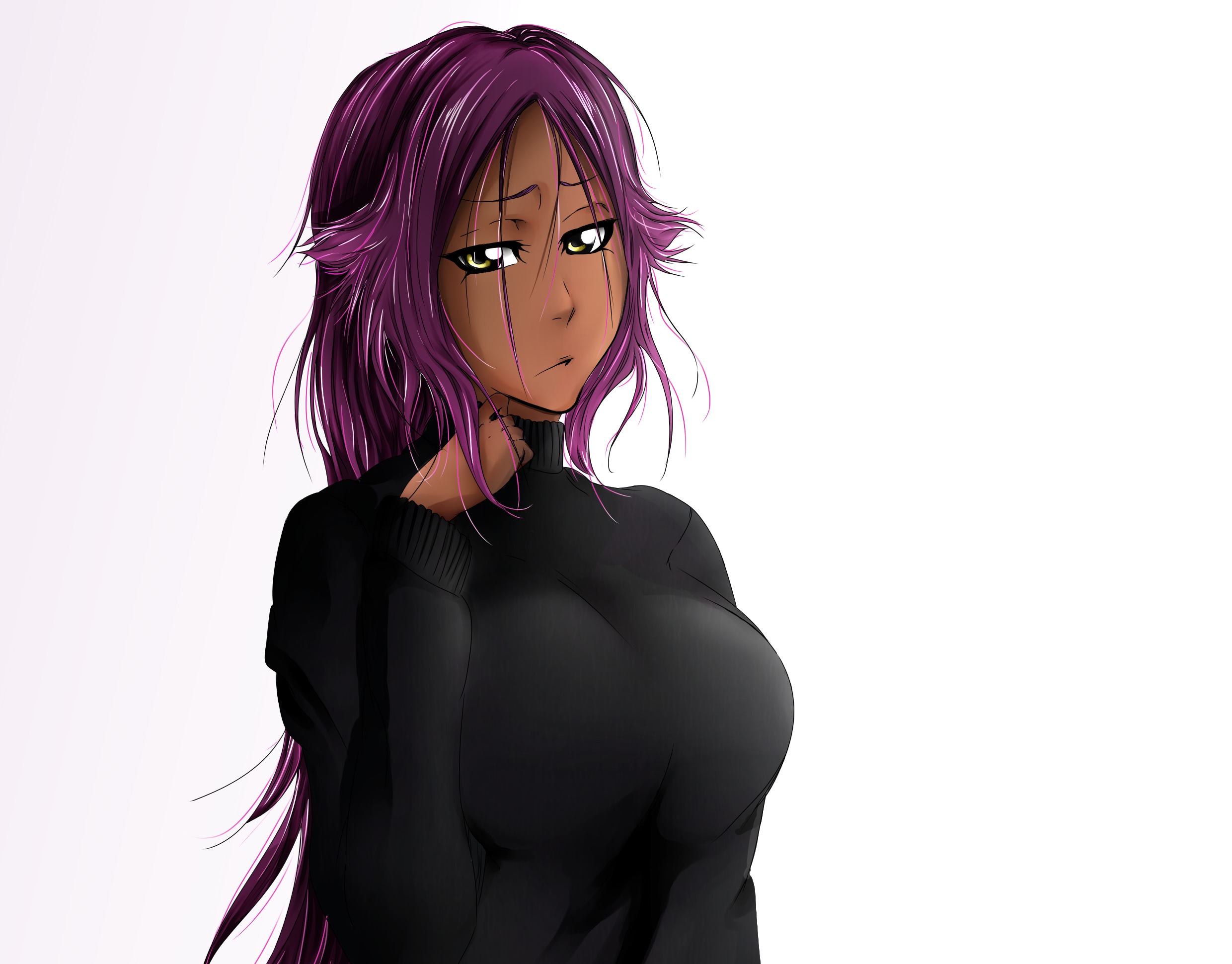 Wallpaper, kamest, Bleach, Shihouin Yoruichi, girl, ART 2480x1940