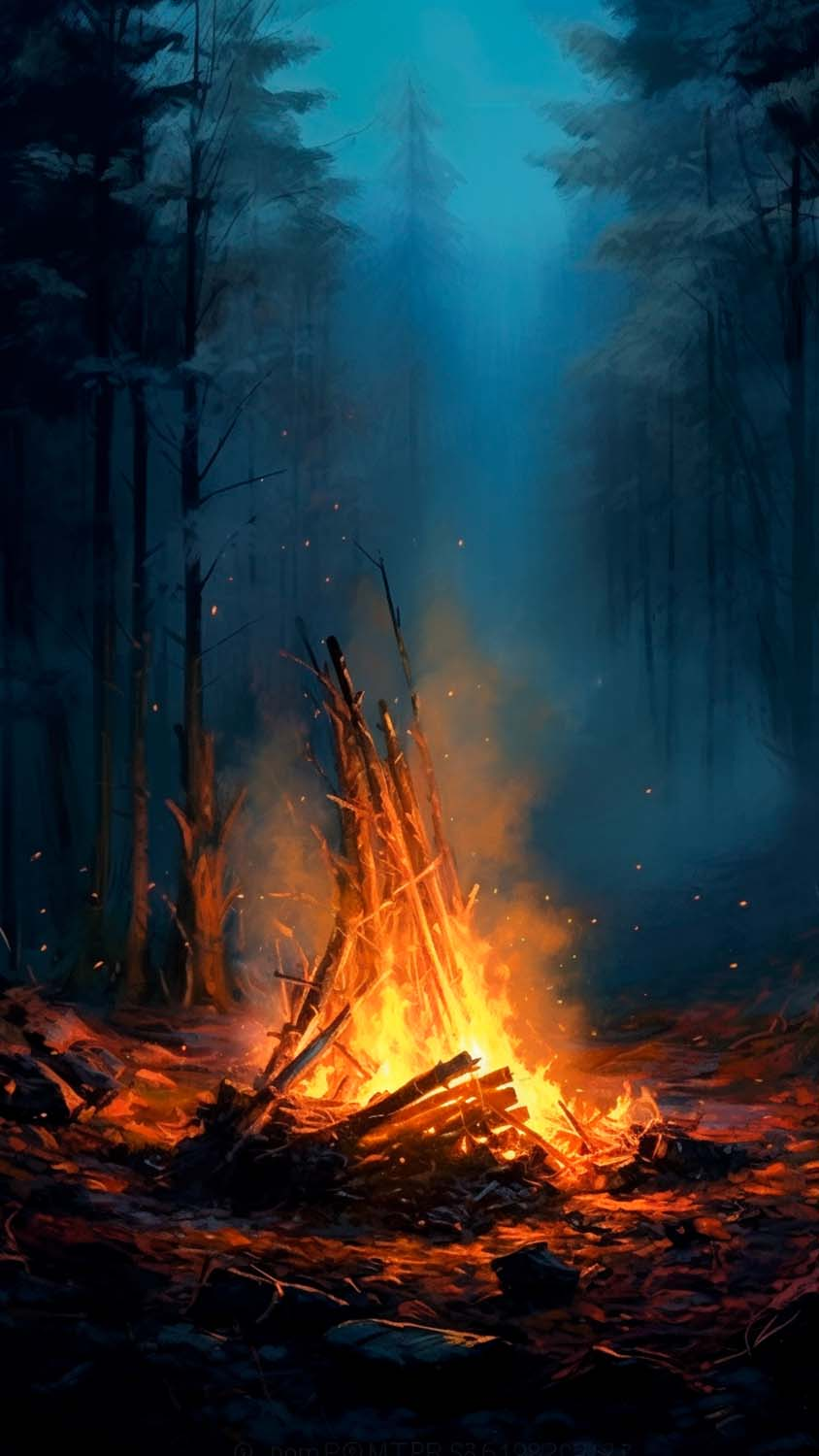 Forest Bonfire iPhone Wallpaper 4K iPhone Wallpaper Wallpaper Download