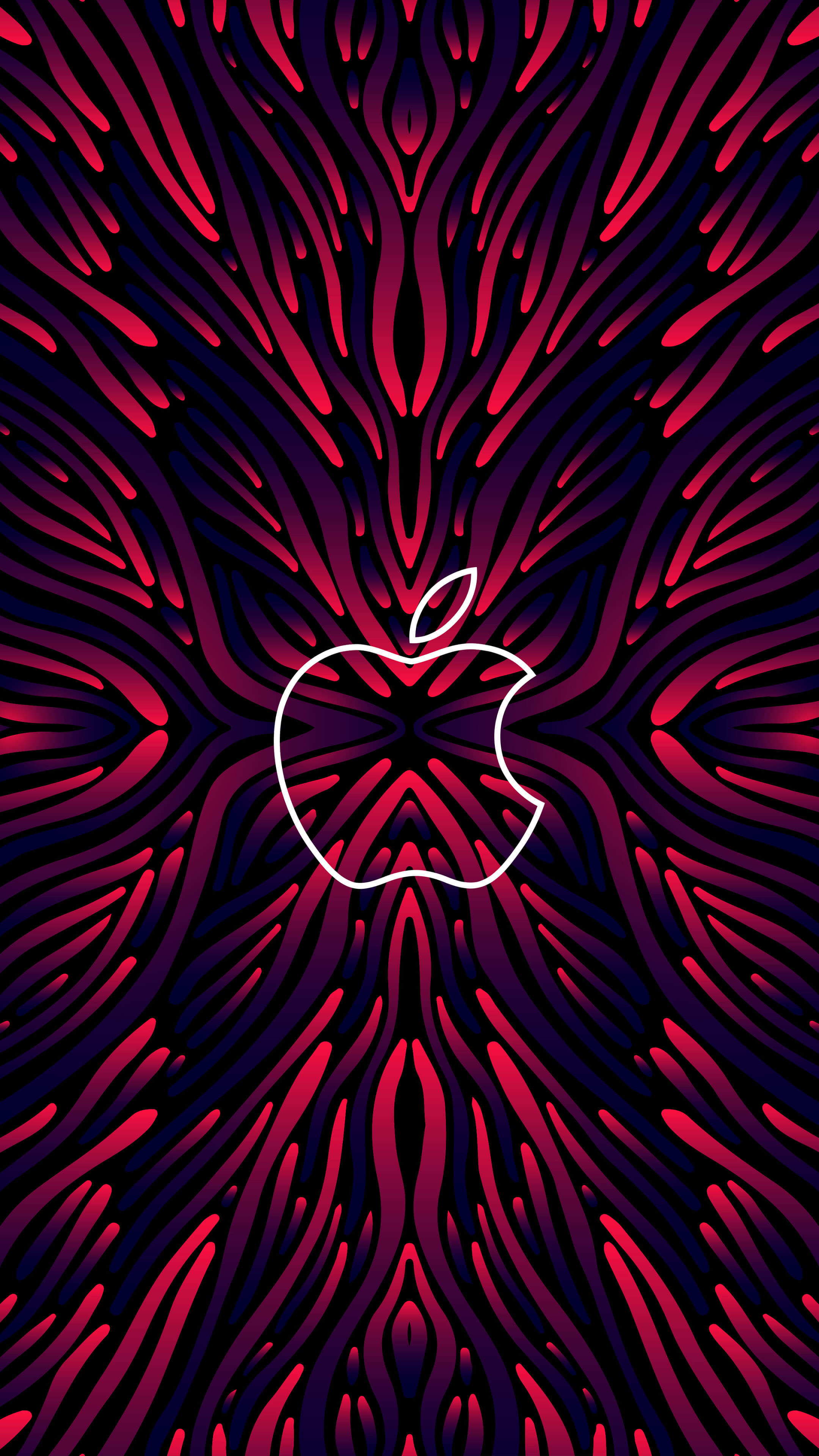 Apple Logo Red Abstract Background 4K Ultra HD Mobile Wallpaper