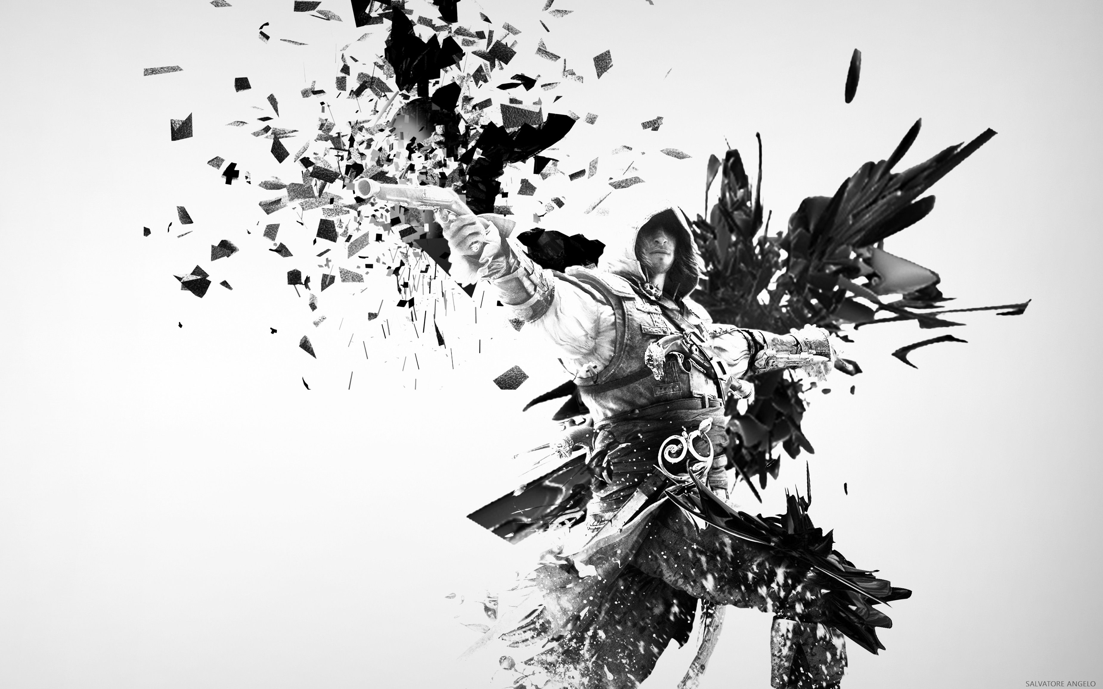 Black and White Gaming Wallpaper